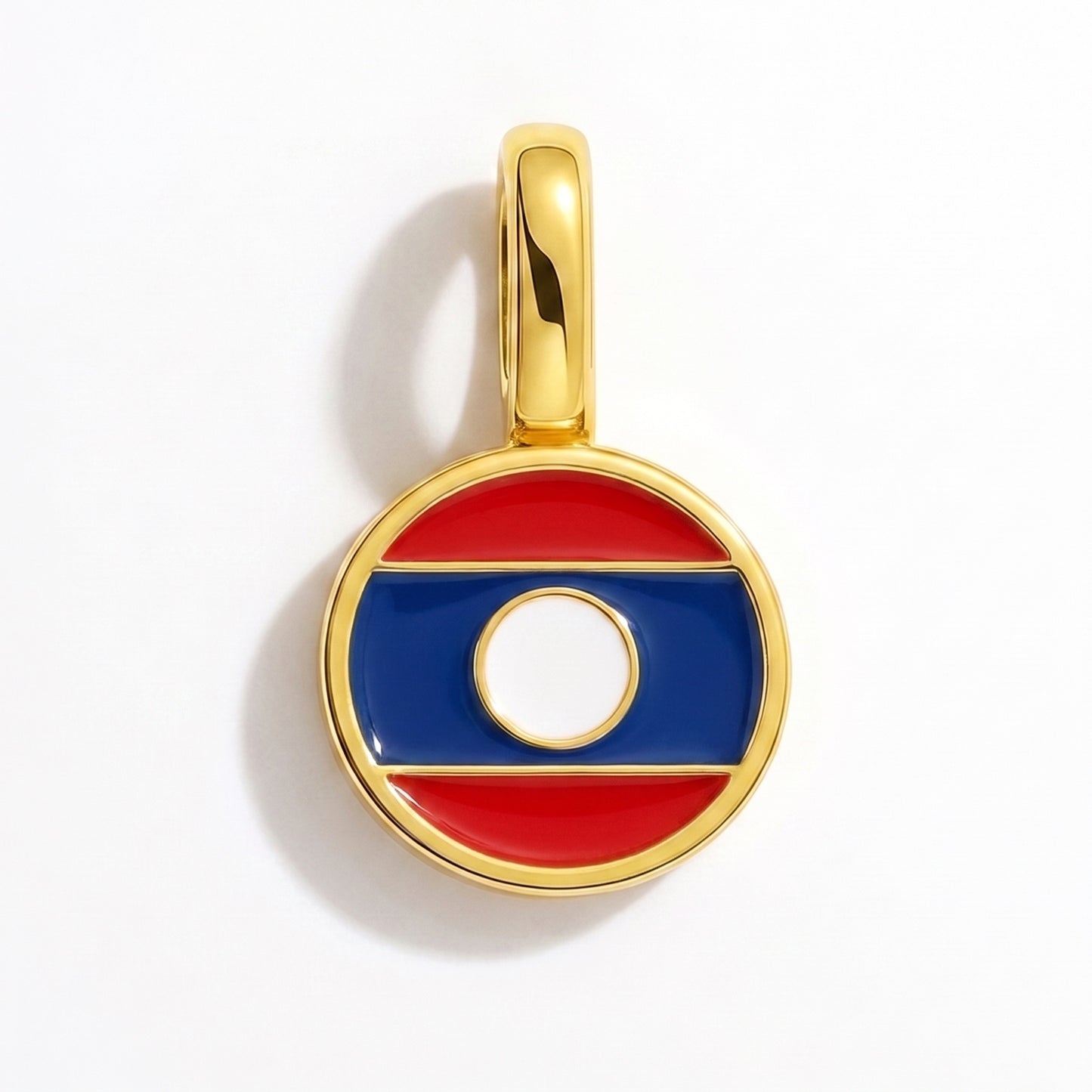Charm vlag Laos – rond goud