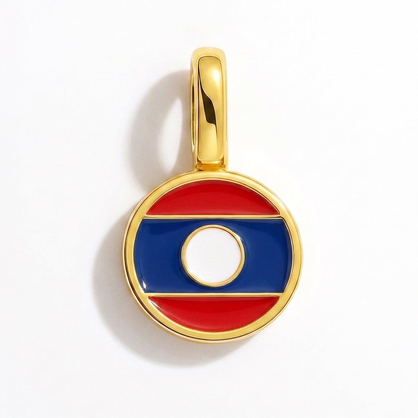Charm vlag Laos – rechthoekig goud