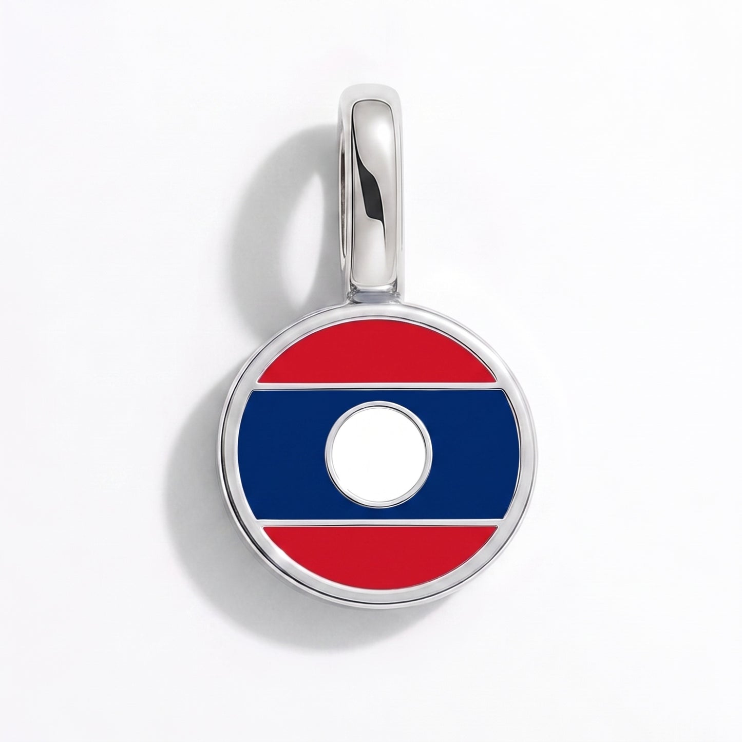 Charm vlag Laos – rond zilver