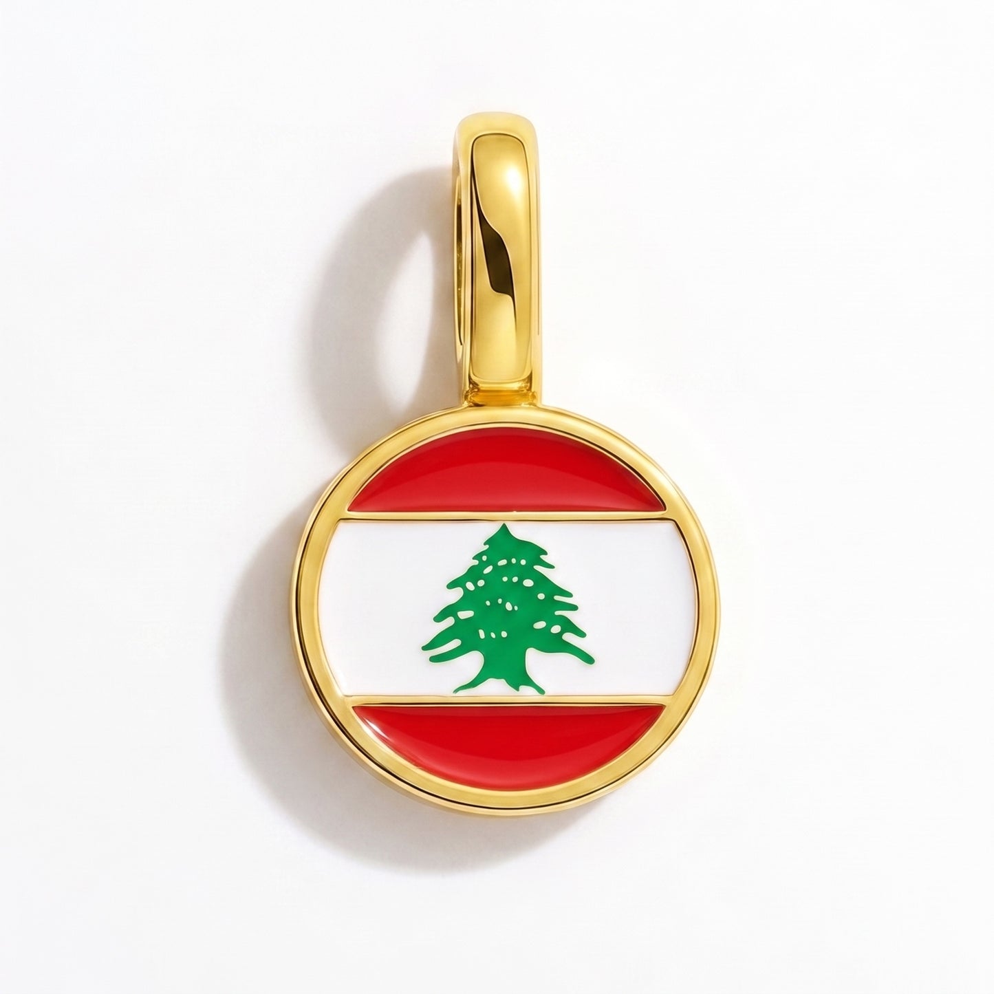 Charm vlag Libanon – rond goud