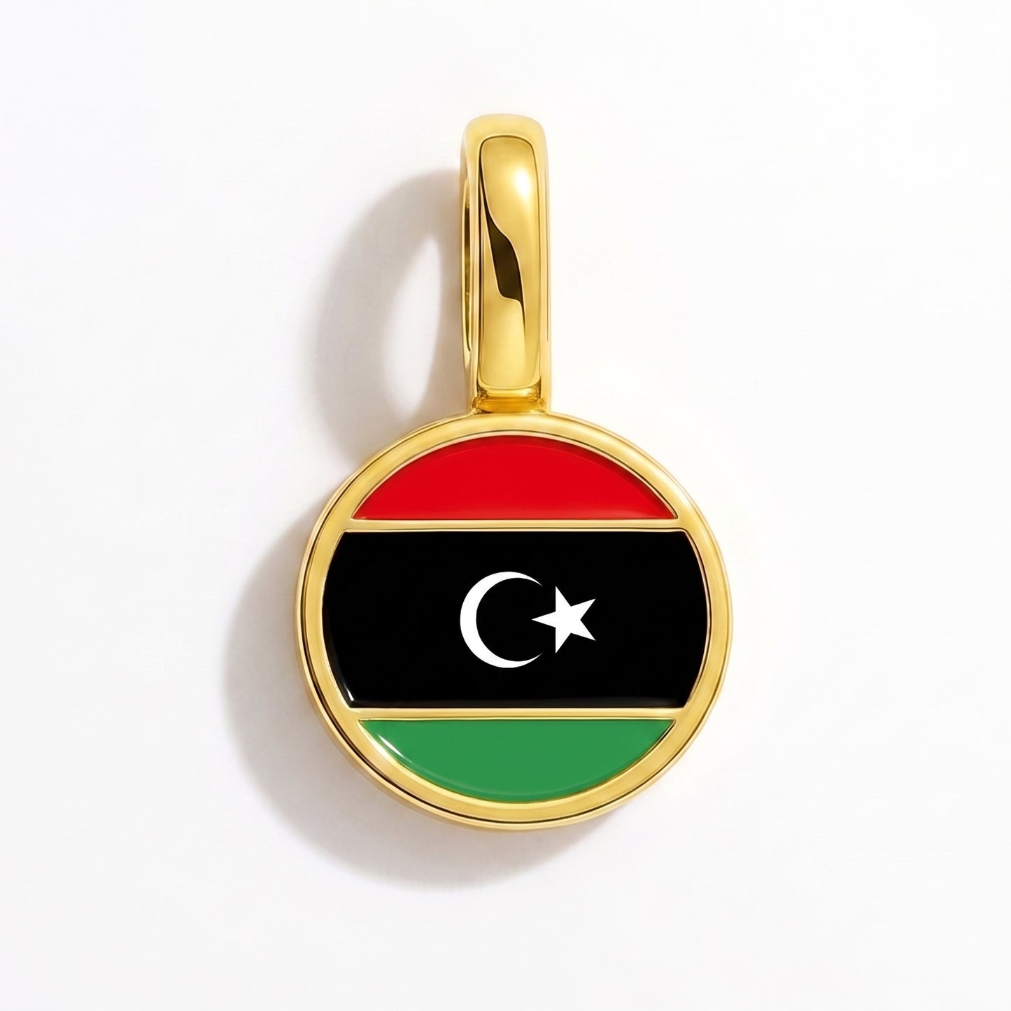 Charm vlag Libië – rond goud
