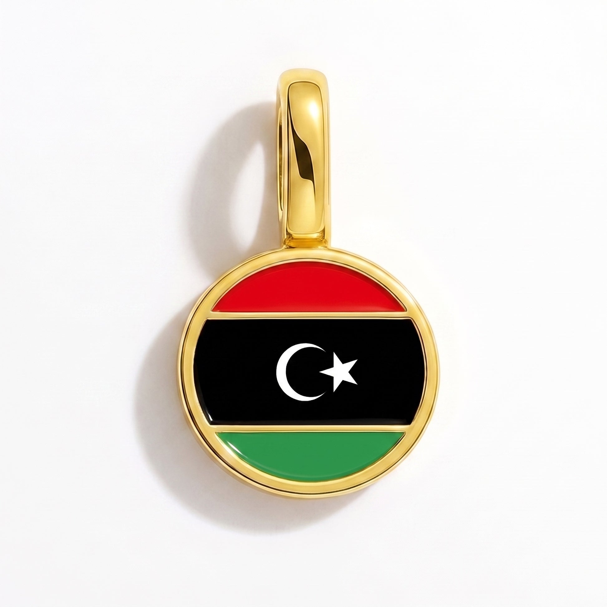 Charm vlag Libië – rond goud