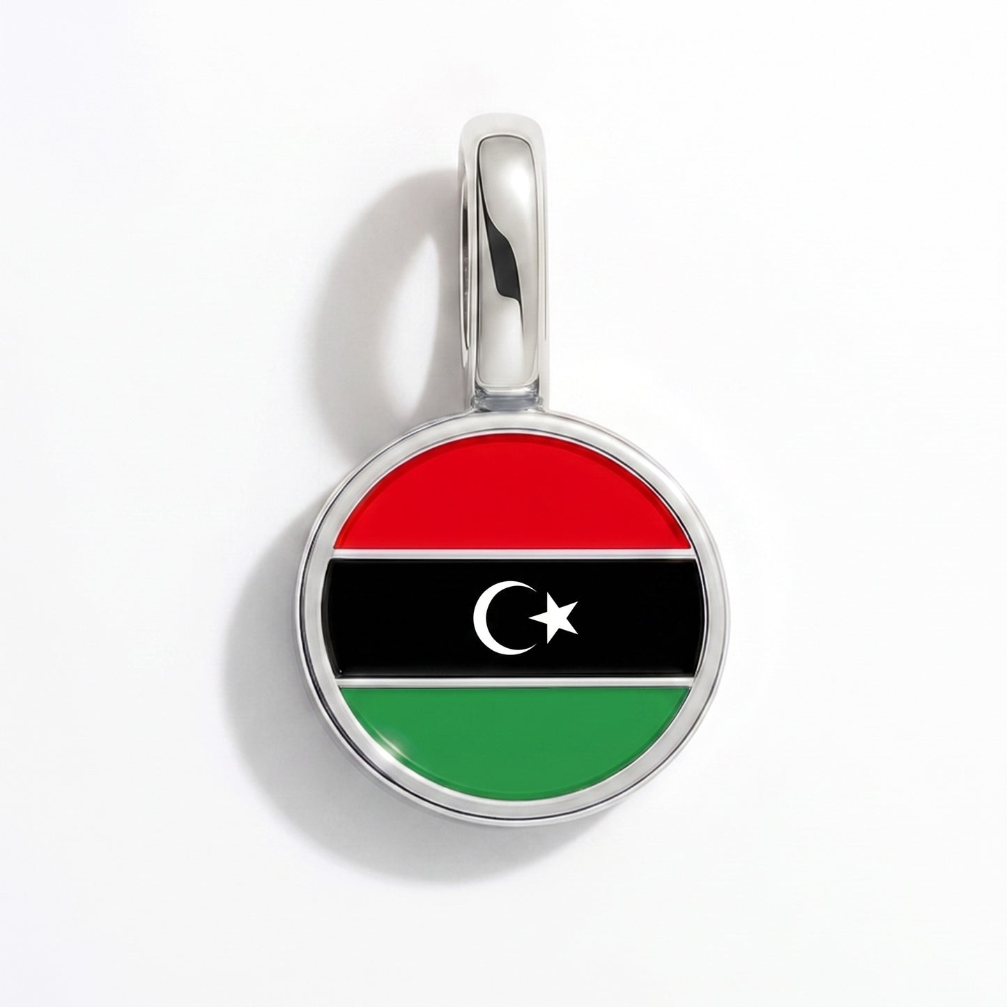 Charm vlag Libië – rond zilver
