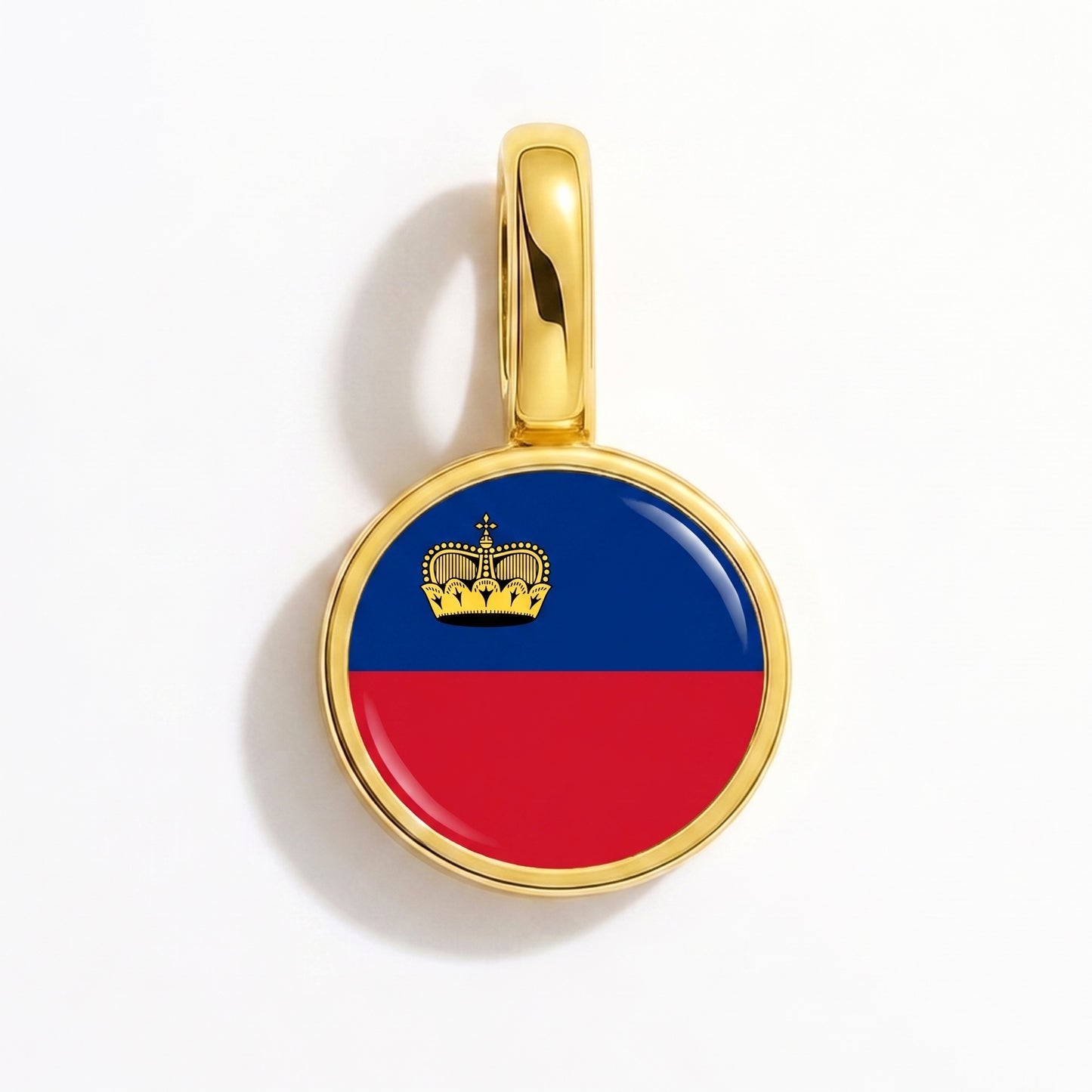 Charm vlag Liechtenstein – rond goud