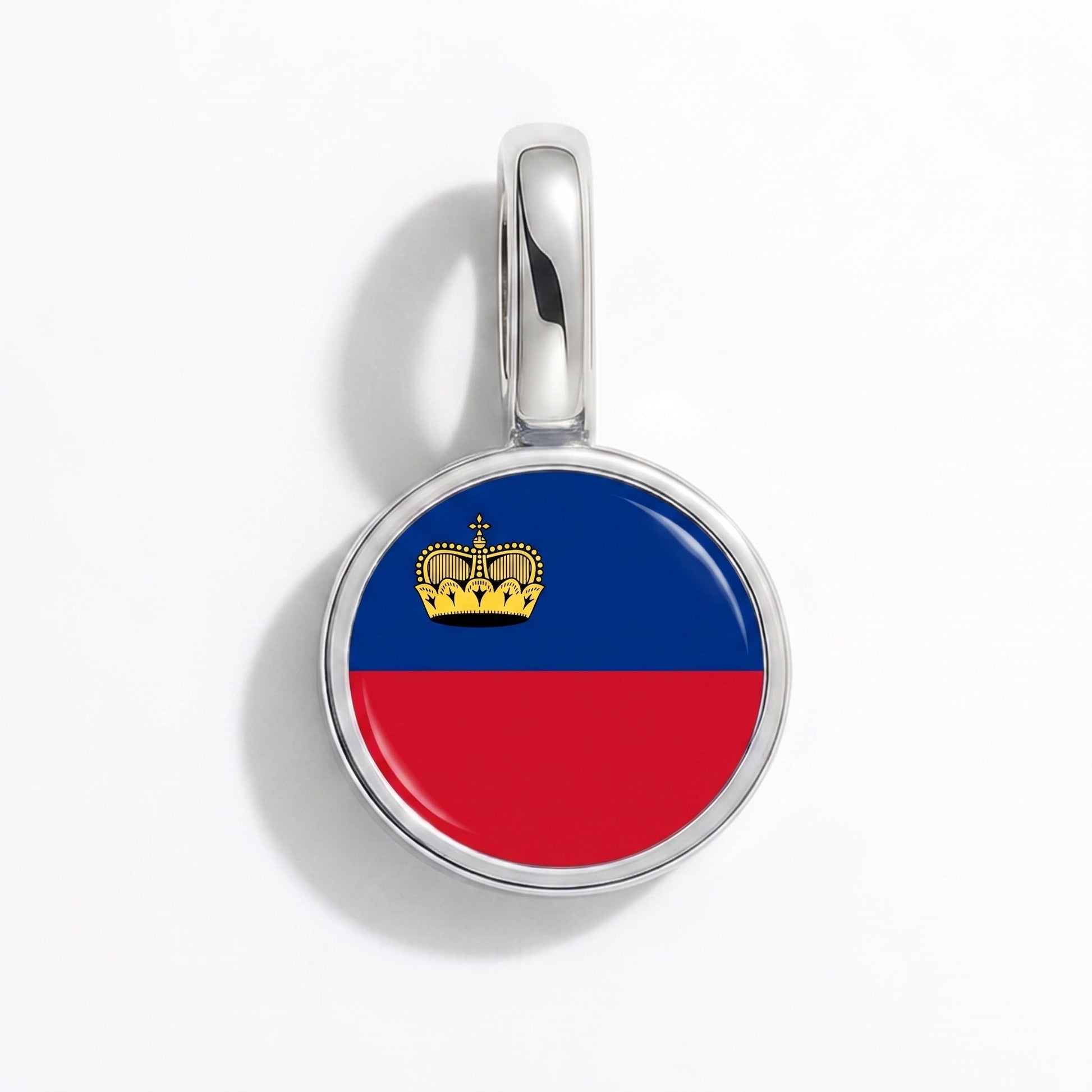 Charm vlag Liechtenstein – rechthoekig zilver