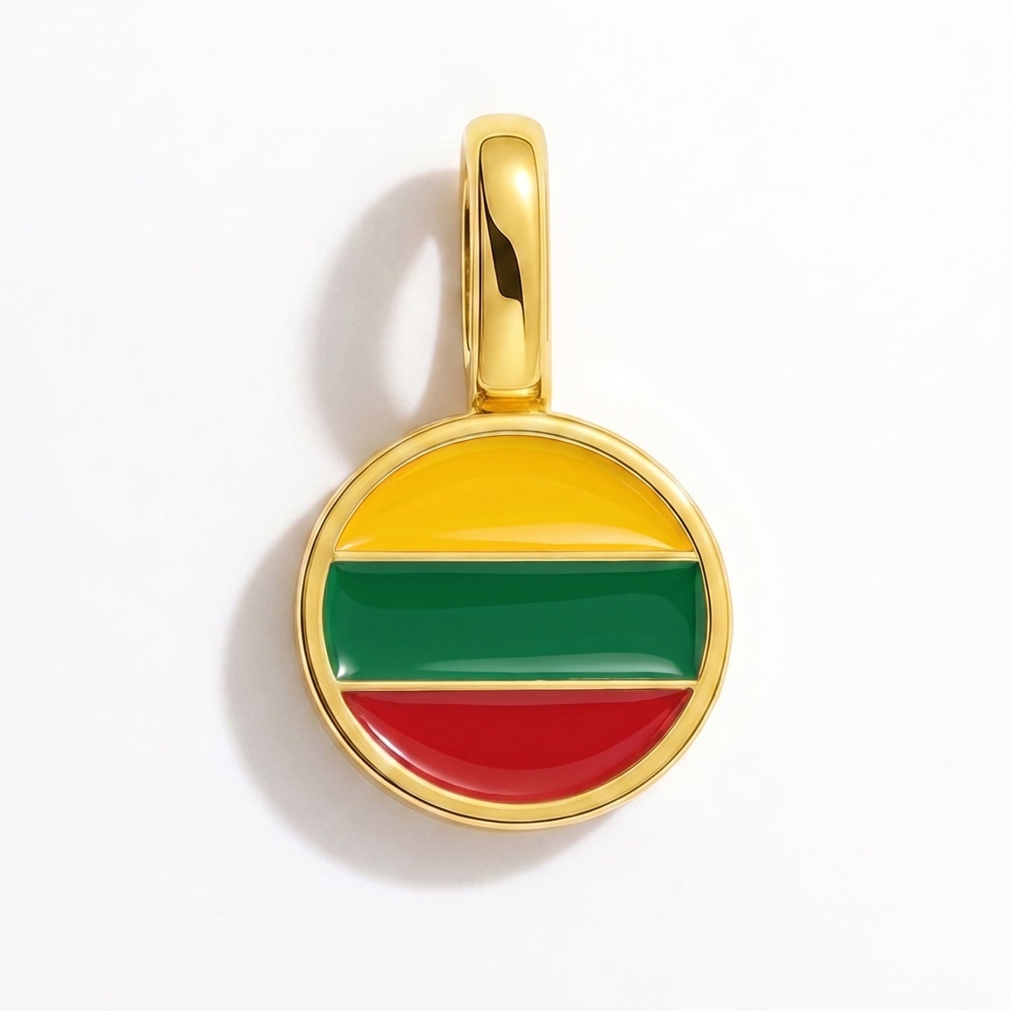 Charm vlag Litouwen – rechthoekig goud