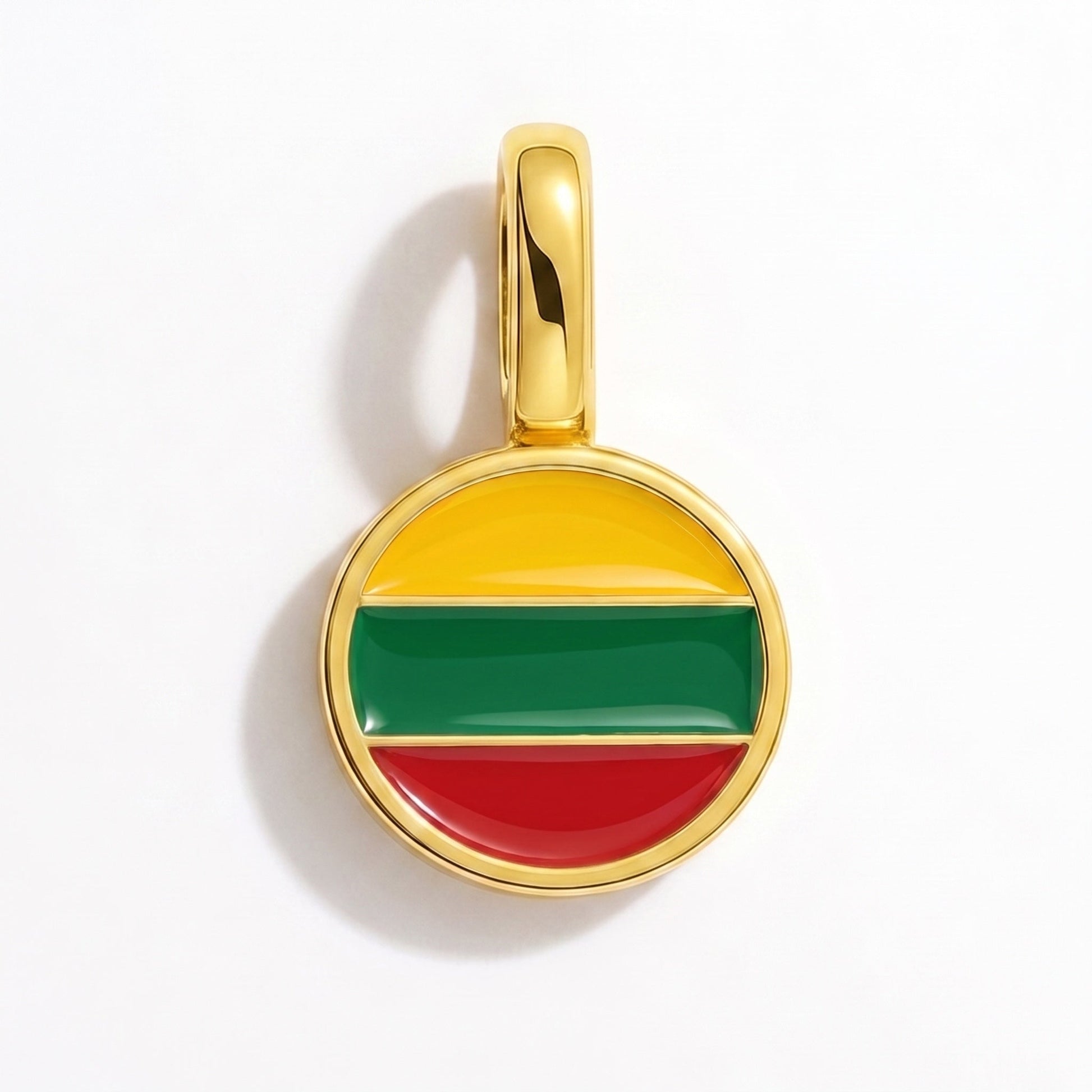Charm vlag Litouwen – rechthoekig goud
