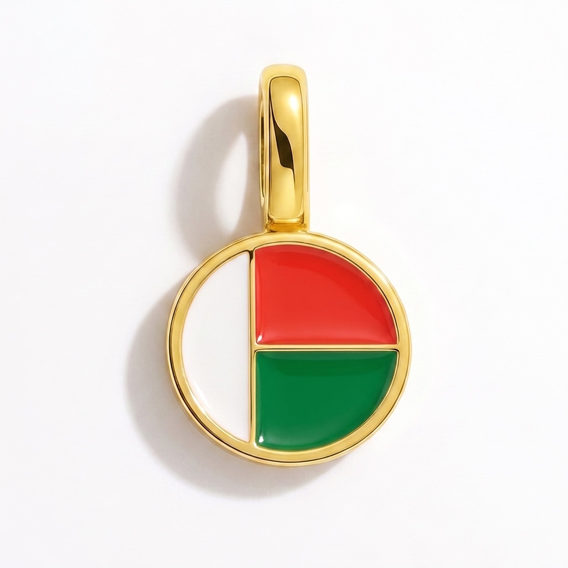 Charm vlag Madagaskar – rond goud