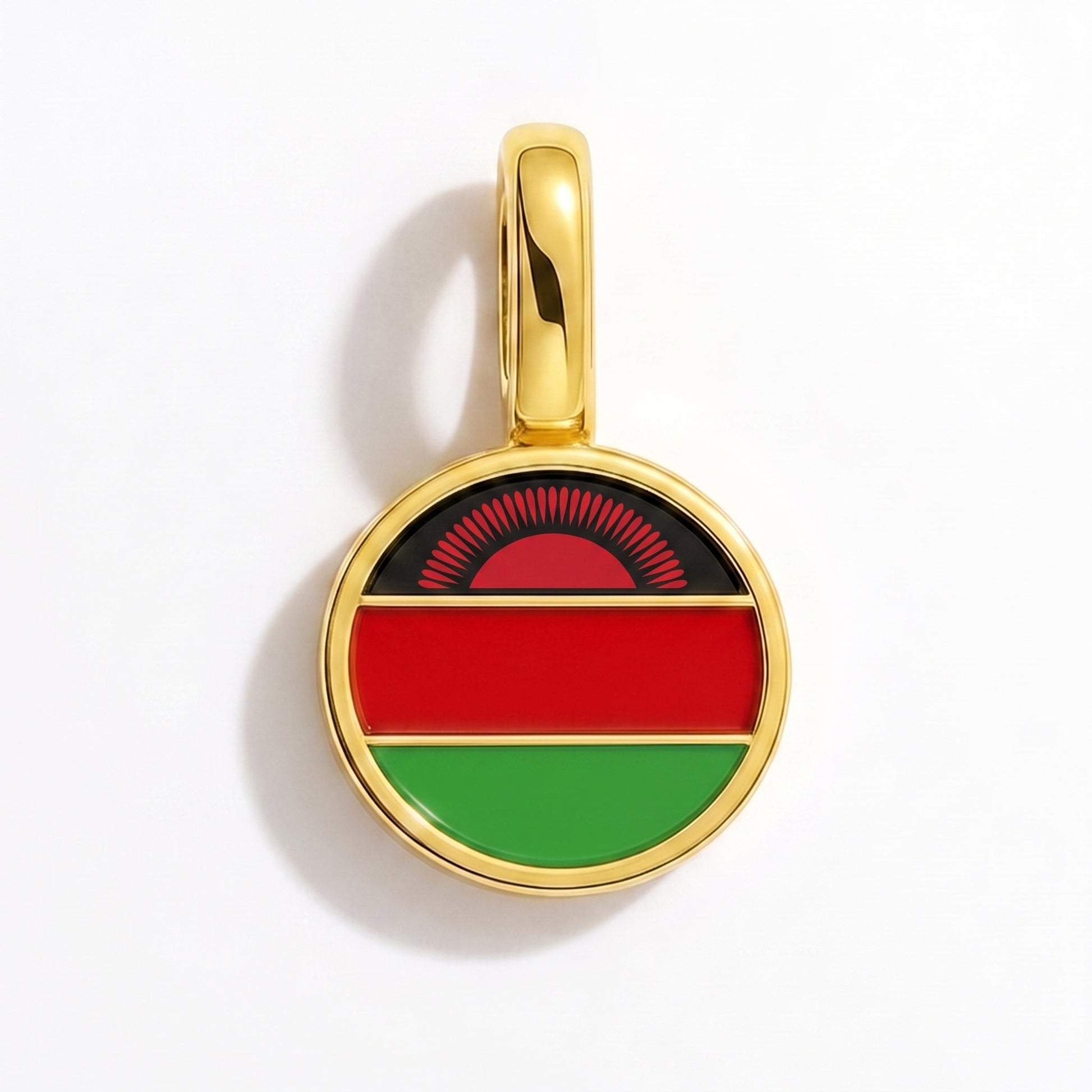 Charm vlag Malawi – rechthoekig goud