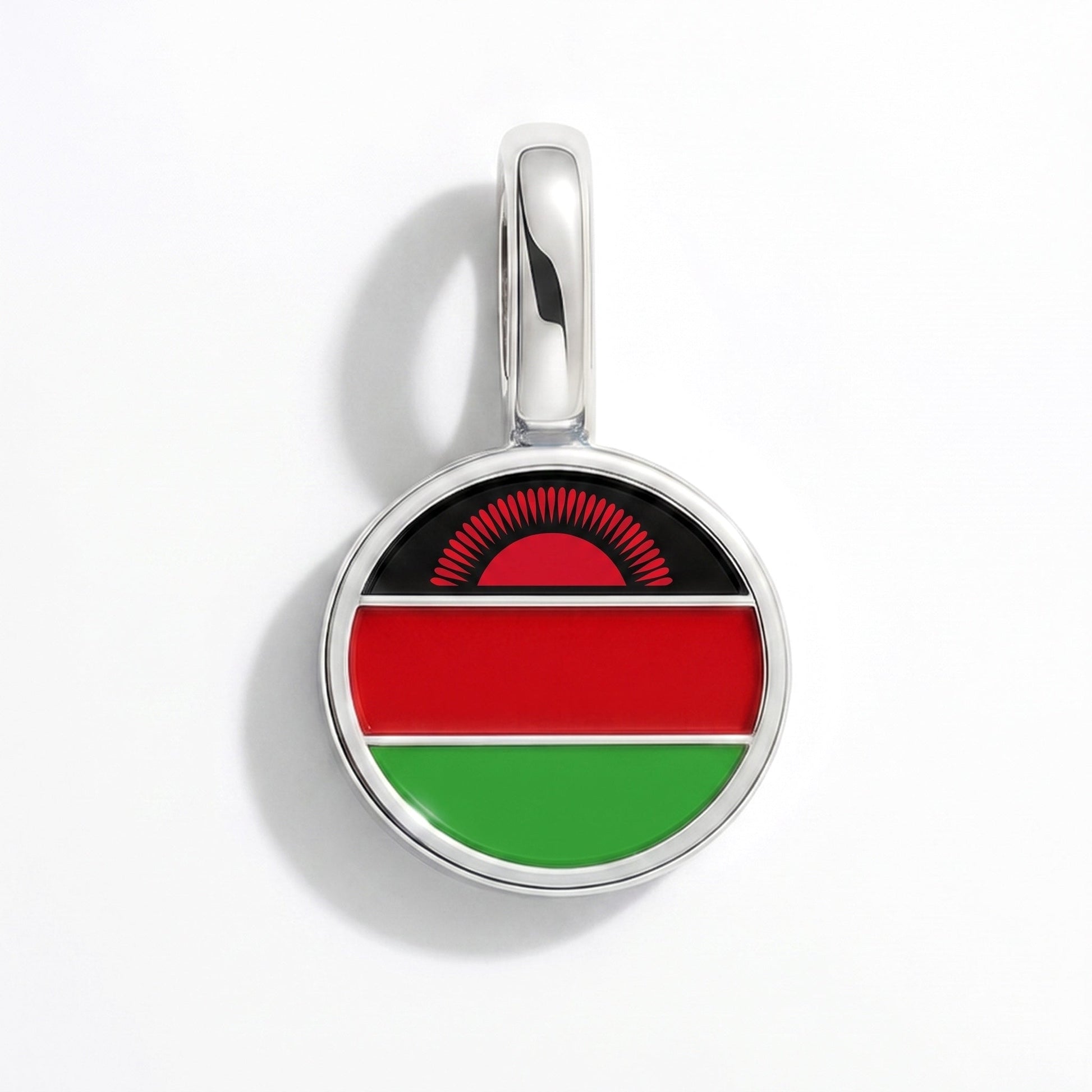 Charm vlag Malawi – rechthoekig zilver