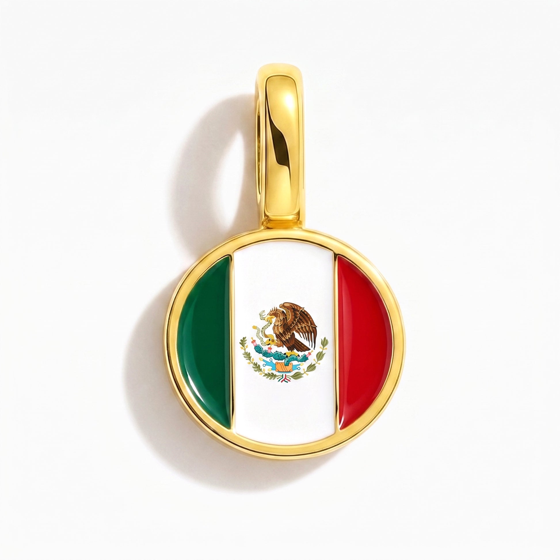 Charm vlag Mexico – rond goud