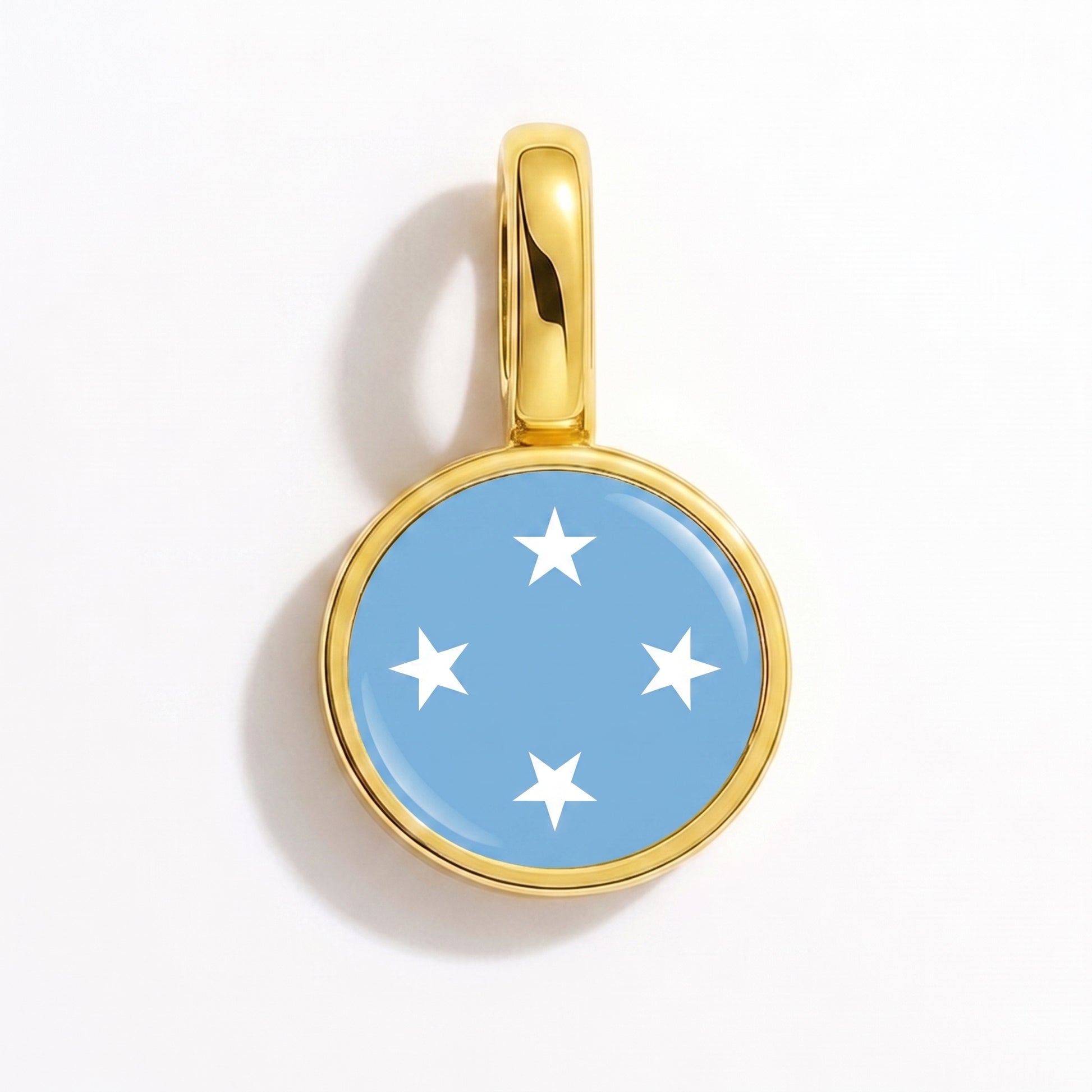 Charm vlag Micronesië – rond goud