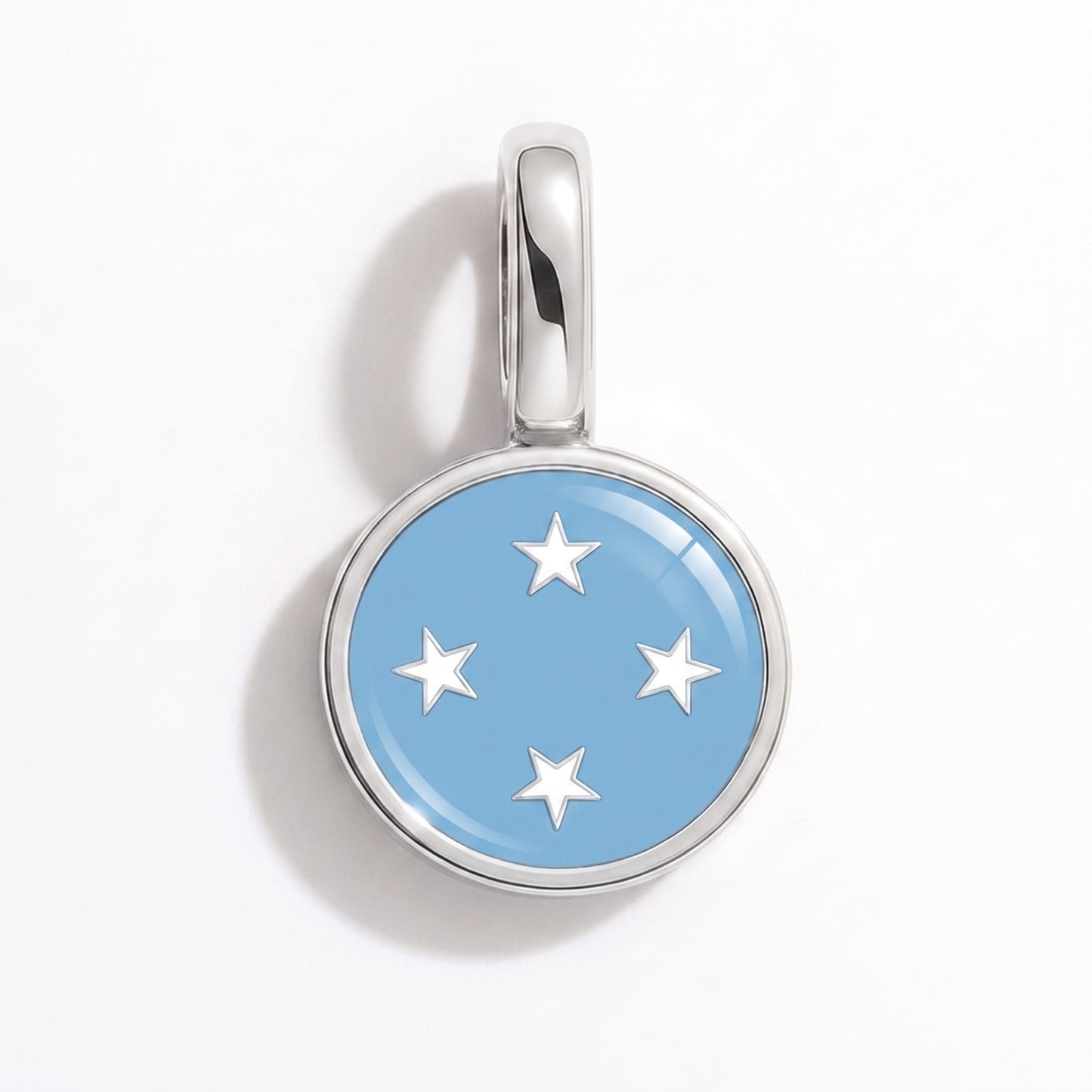 Charm vlag Micronesië – rond zilver