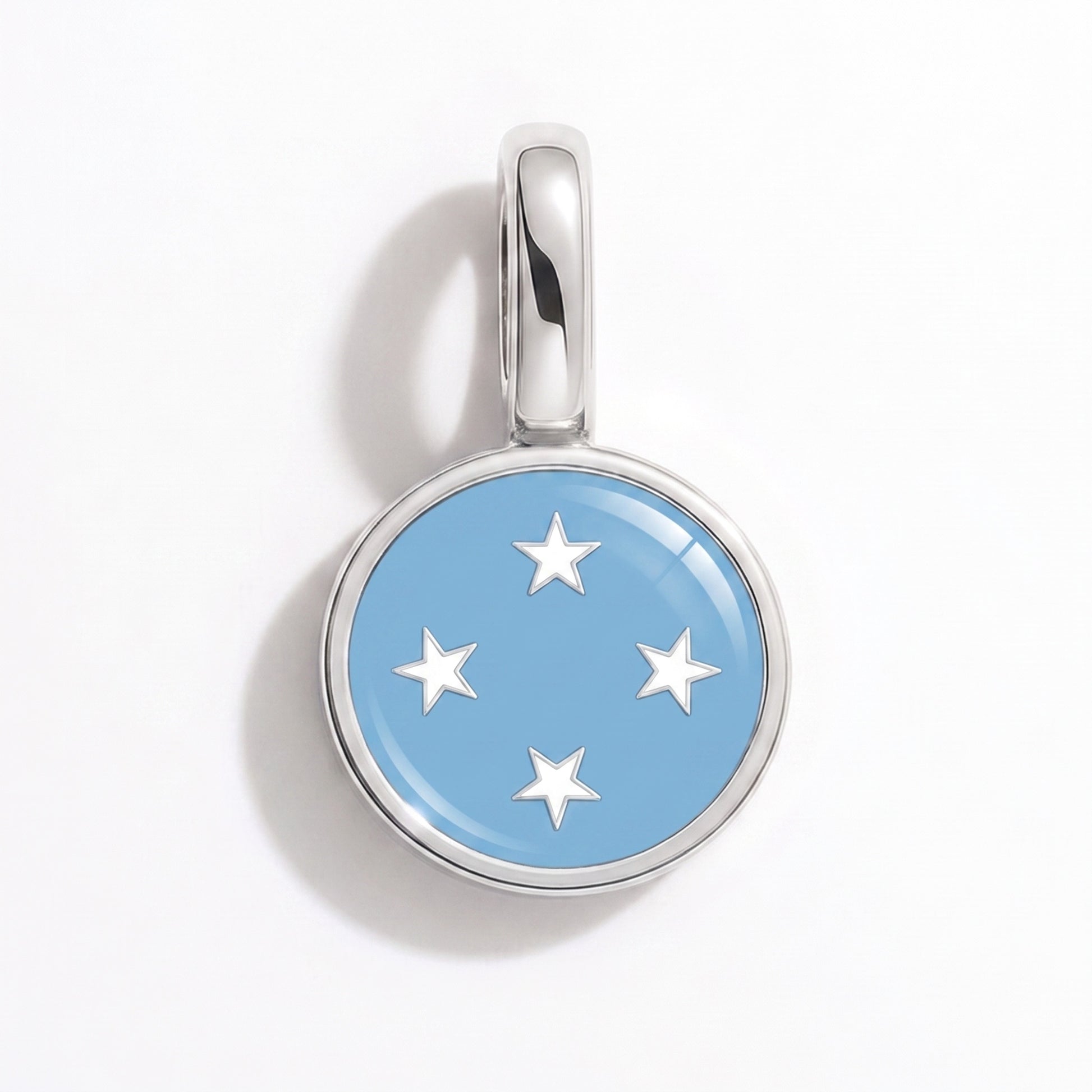Charm vlag Micronesië – rond zilver