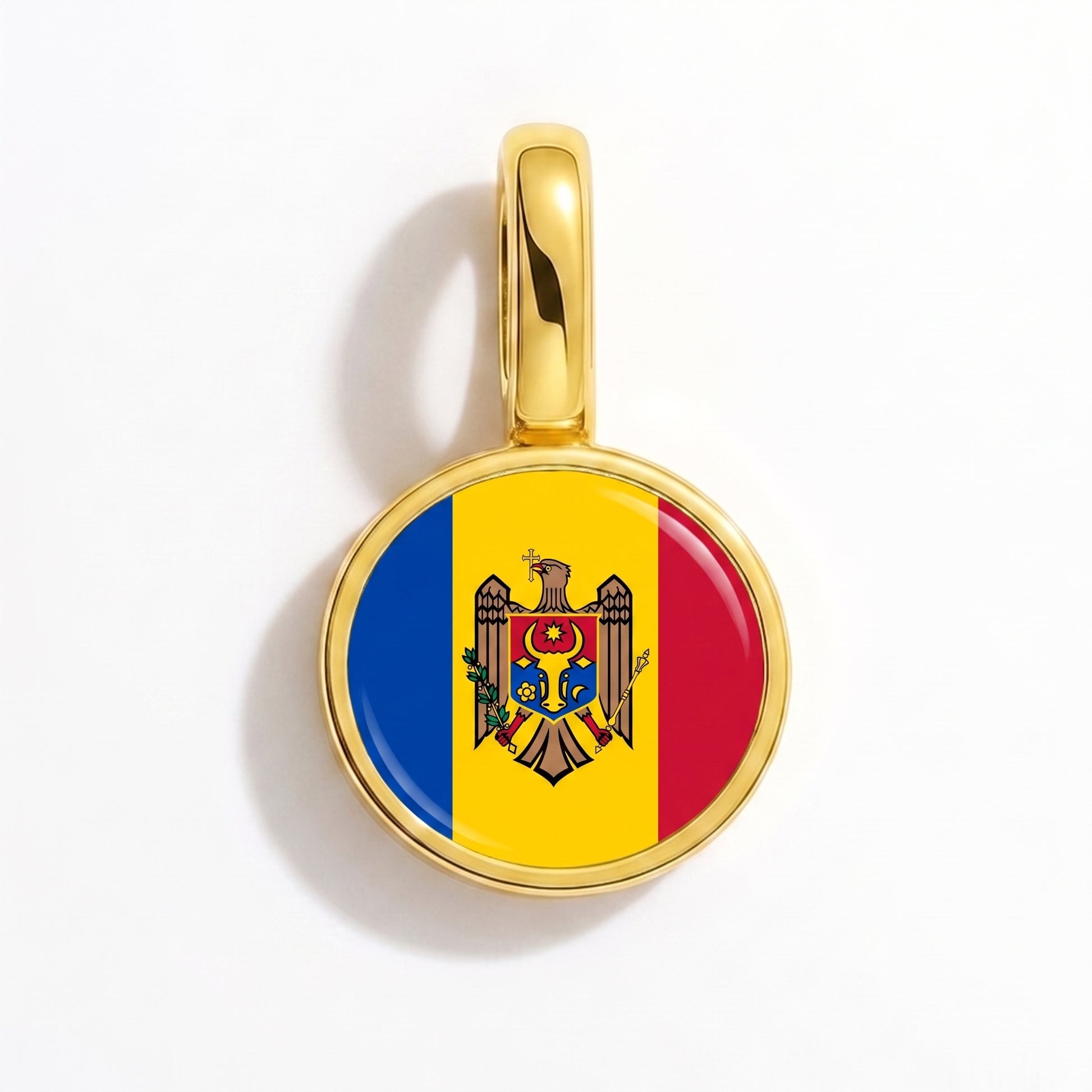 Charm vlag Moldavië – rond goud