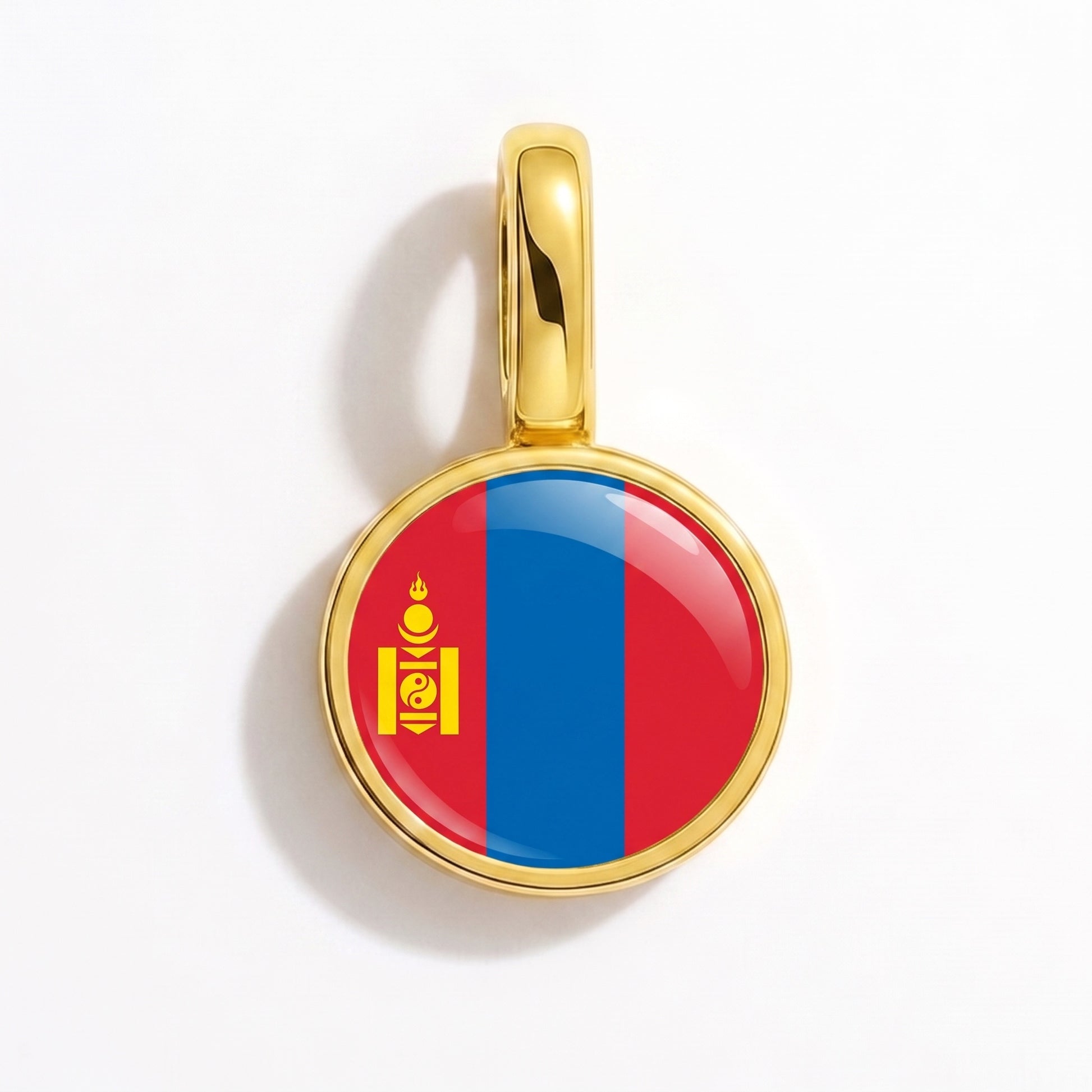 Charm vlag Mongolië – rond goud