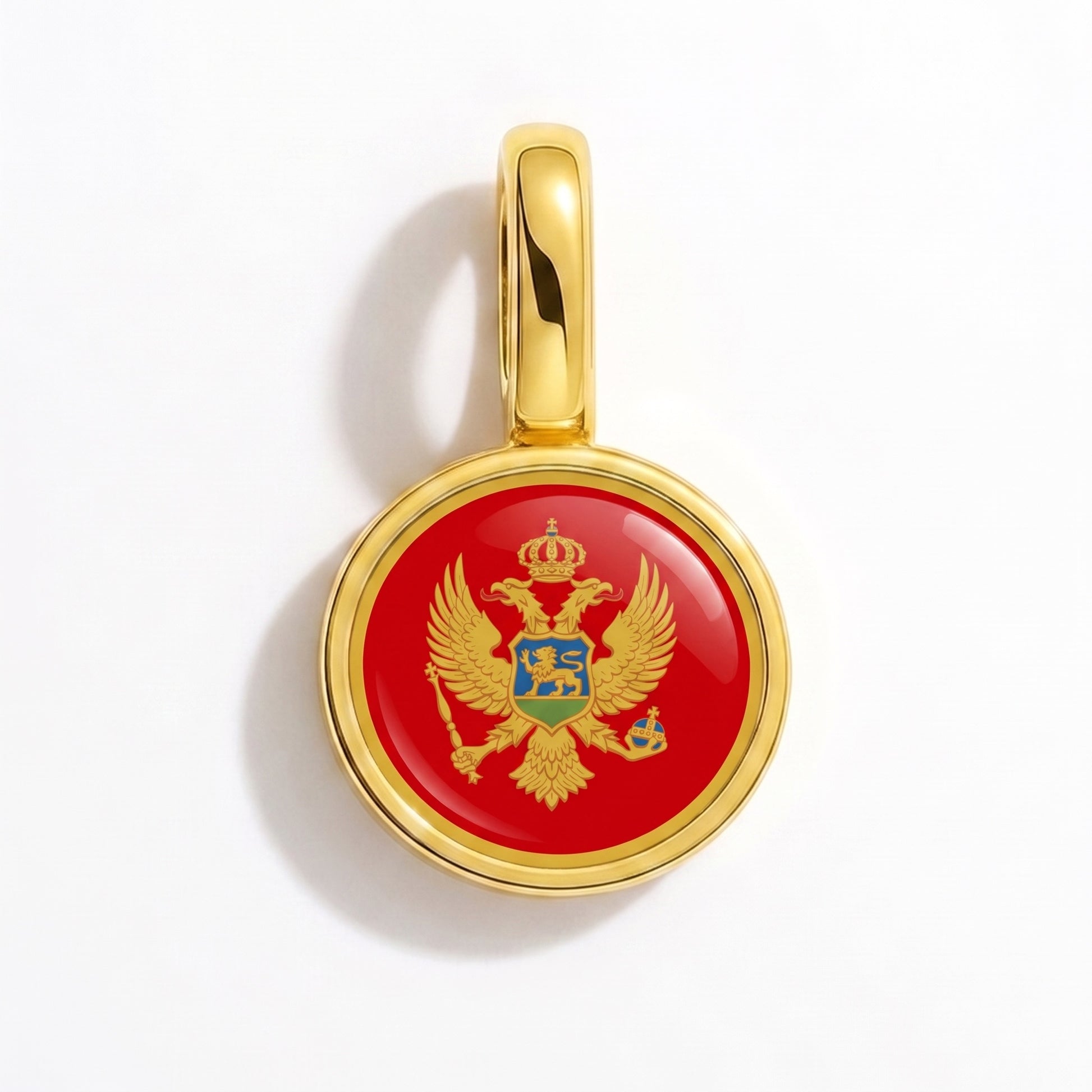 Charm vlag Montenegro – rond goud