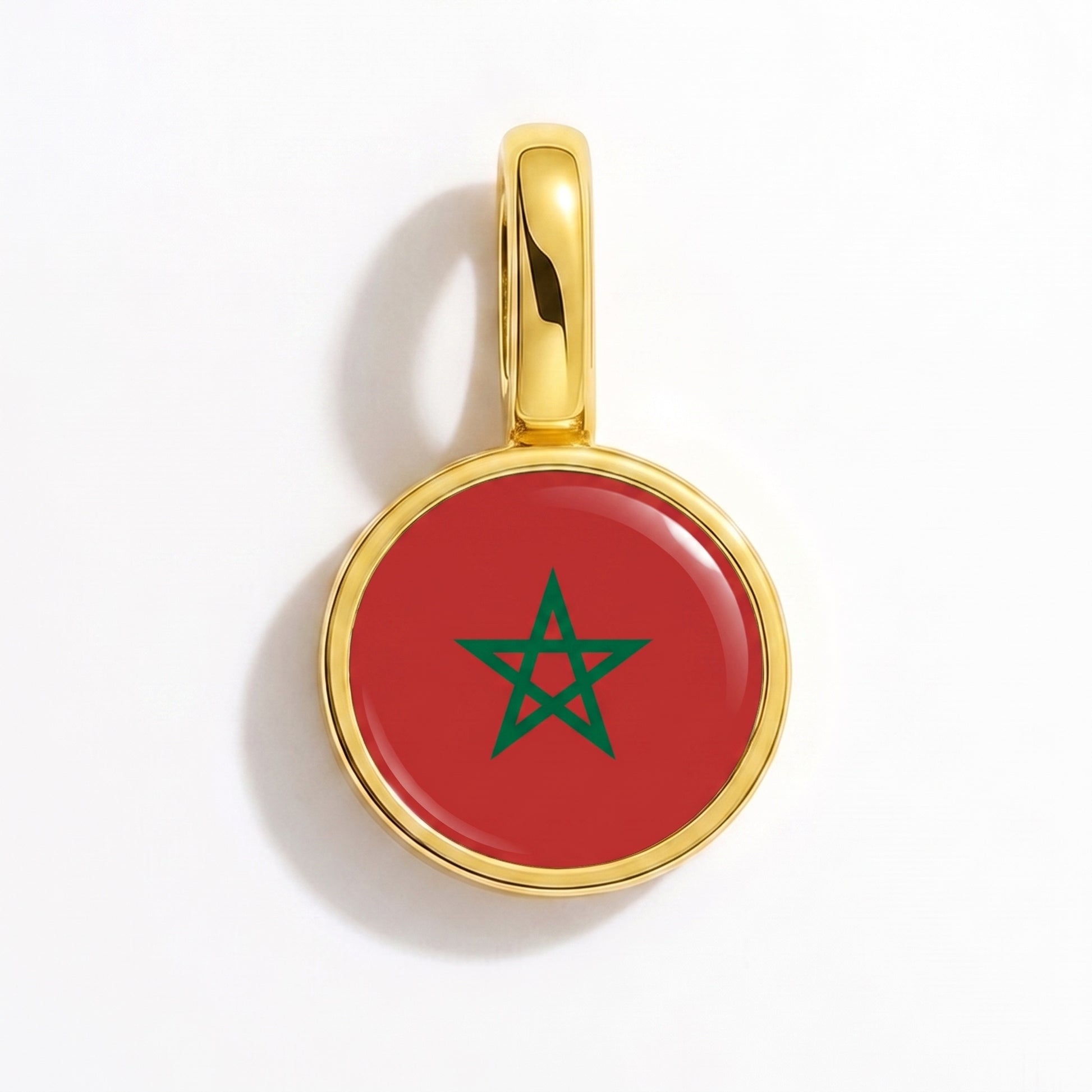 Charm vlag Marokko – rond goud