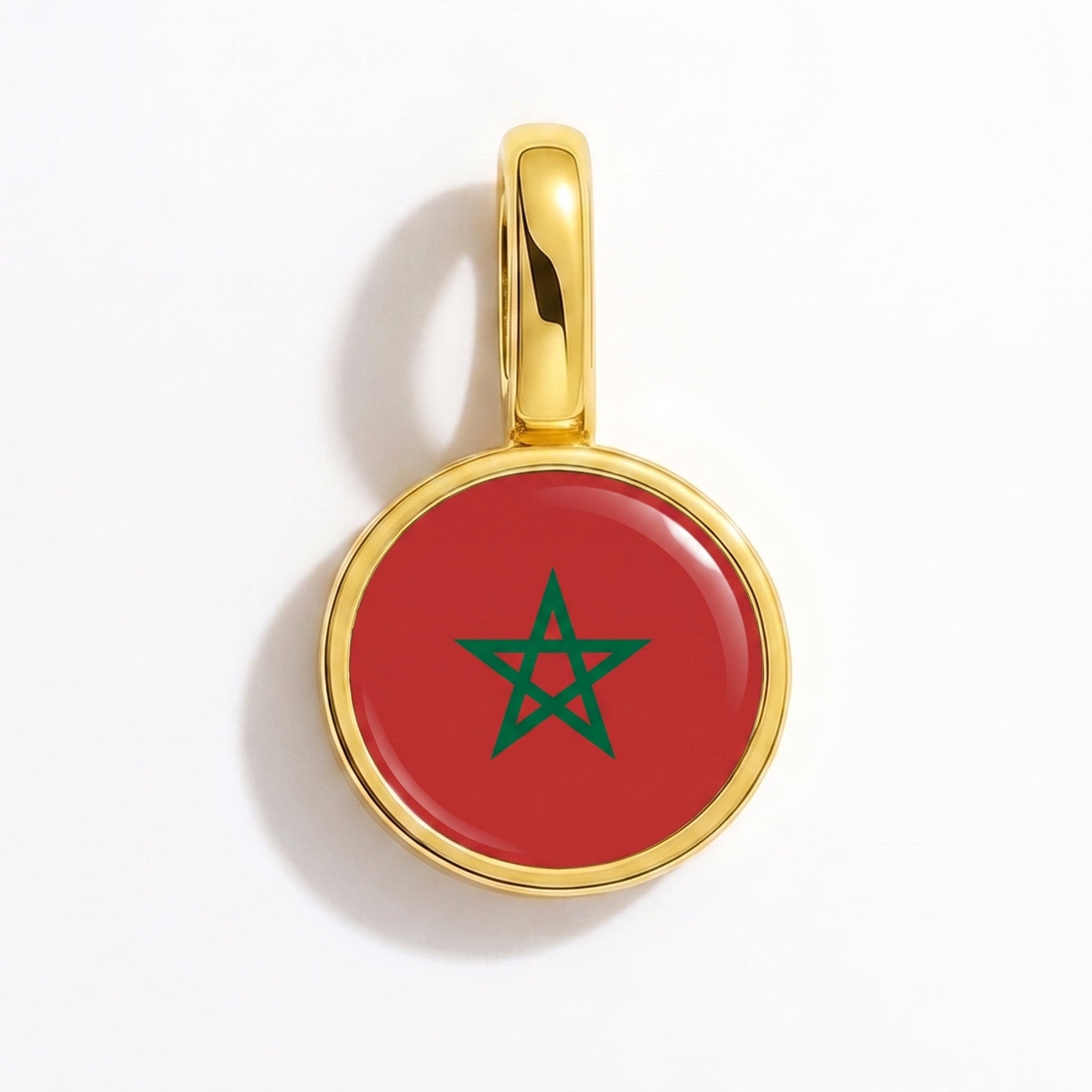 Charm vlag Marokko – rechthoekig goud