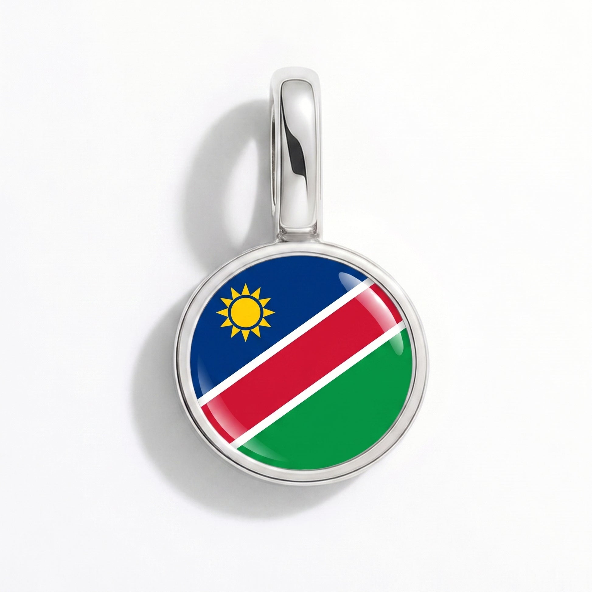 Charm vlag Namibië – rond zilver
