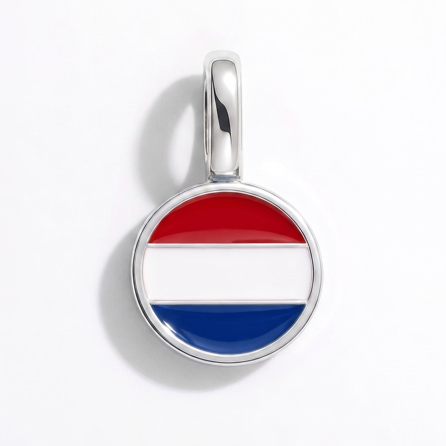 Charm vlag Nederland – rond zilver