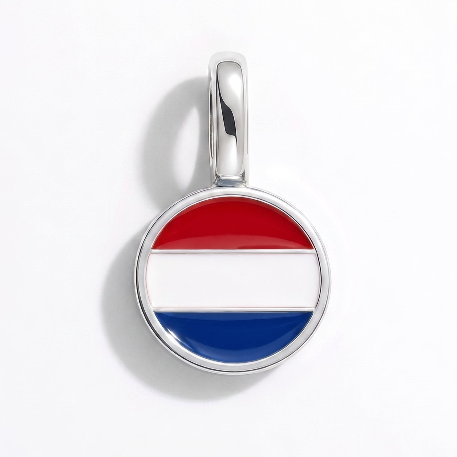 Charm vlag Nederland – rond zilver