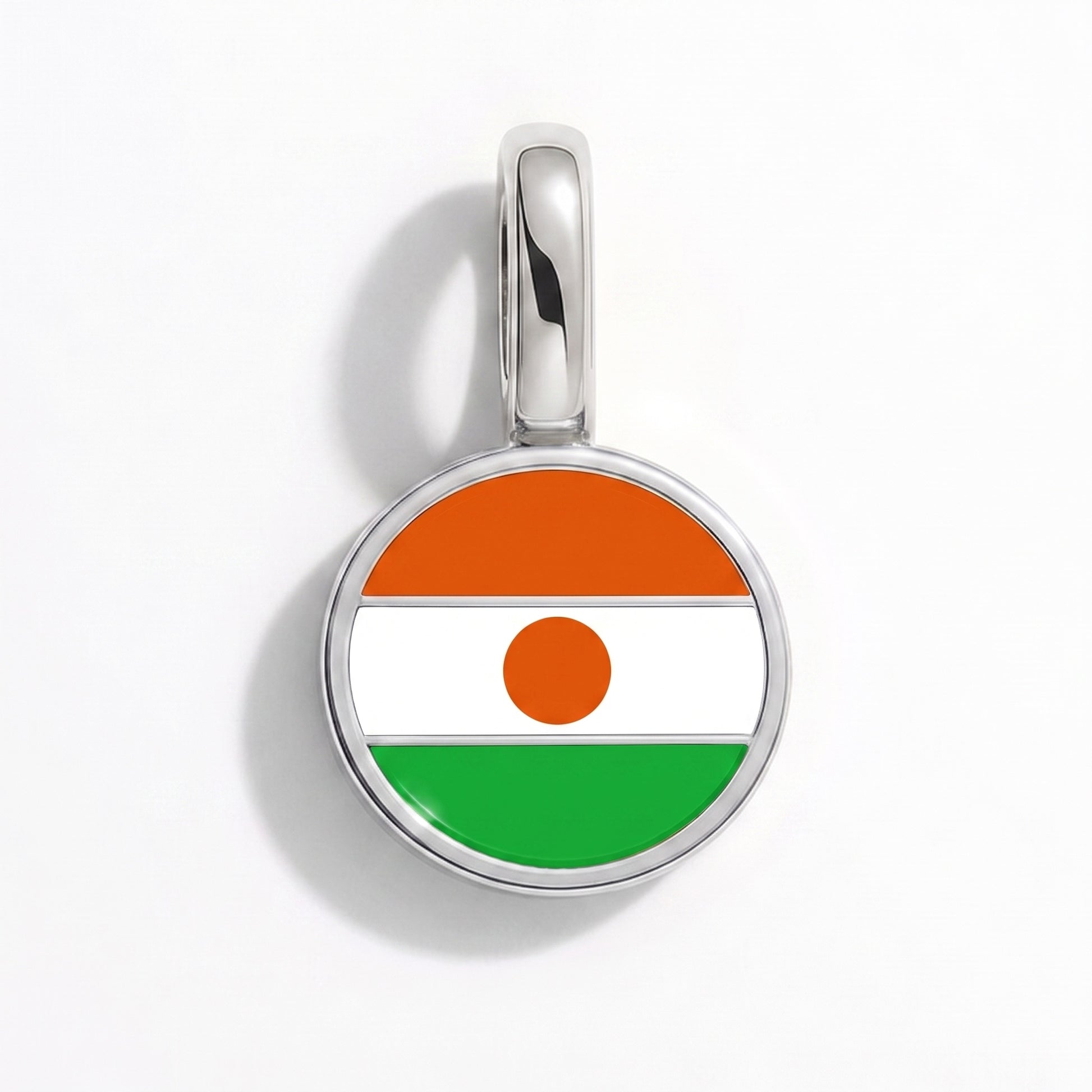 Charm vlag Niger – rond zilver