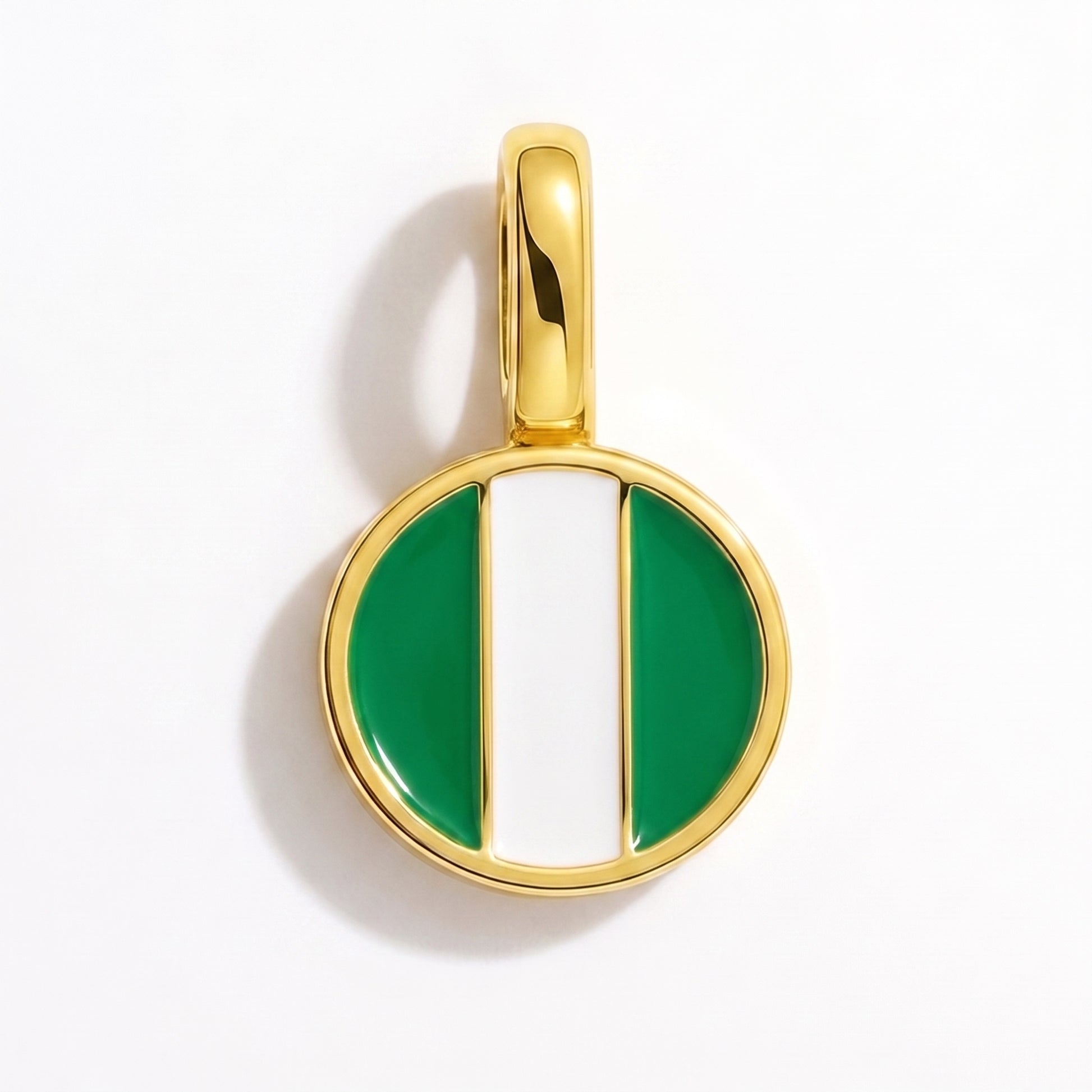 Charm vlag Nigeria – rond goud