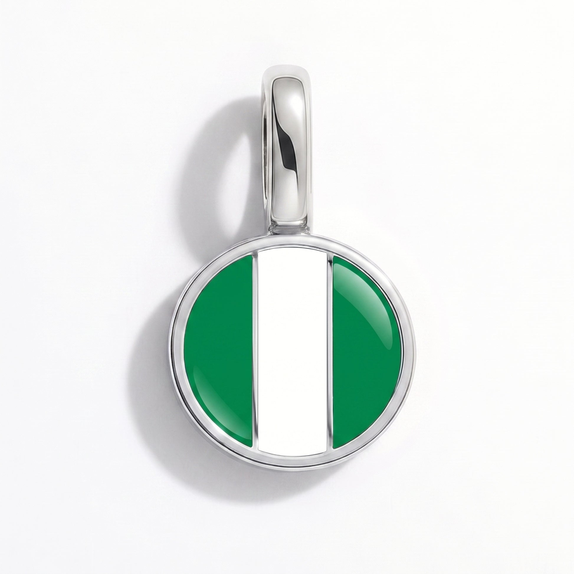 Charm vlag Nigeria – rond zilver