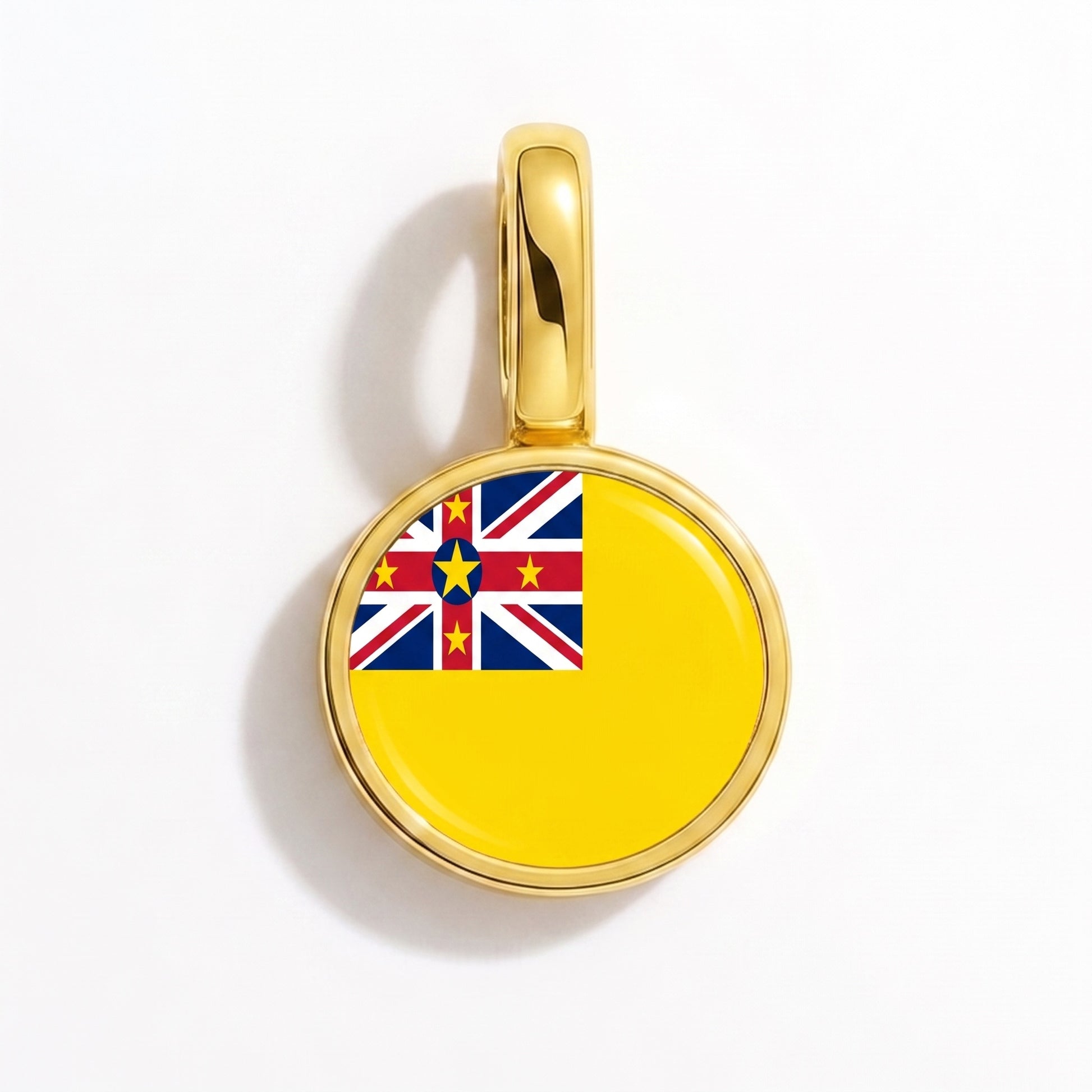 Charm vlag Niue – rond goud