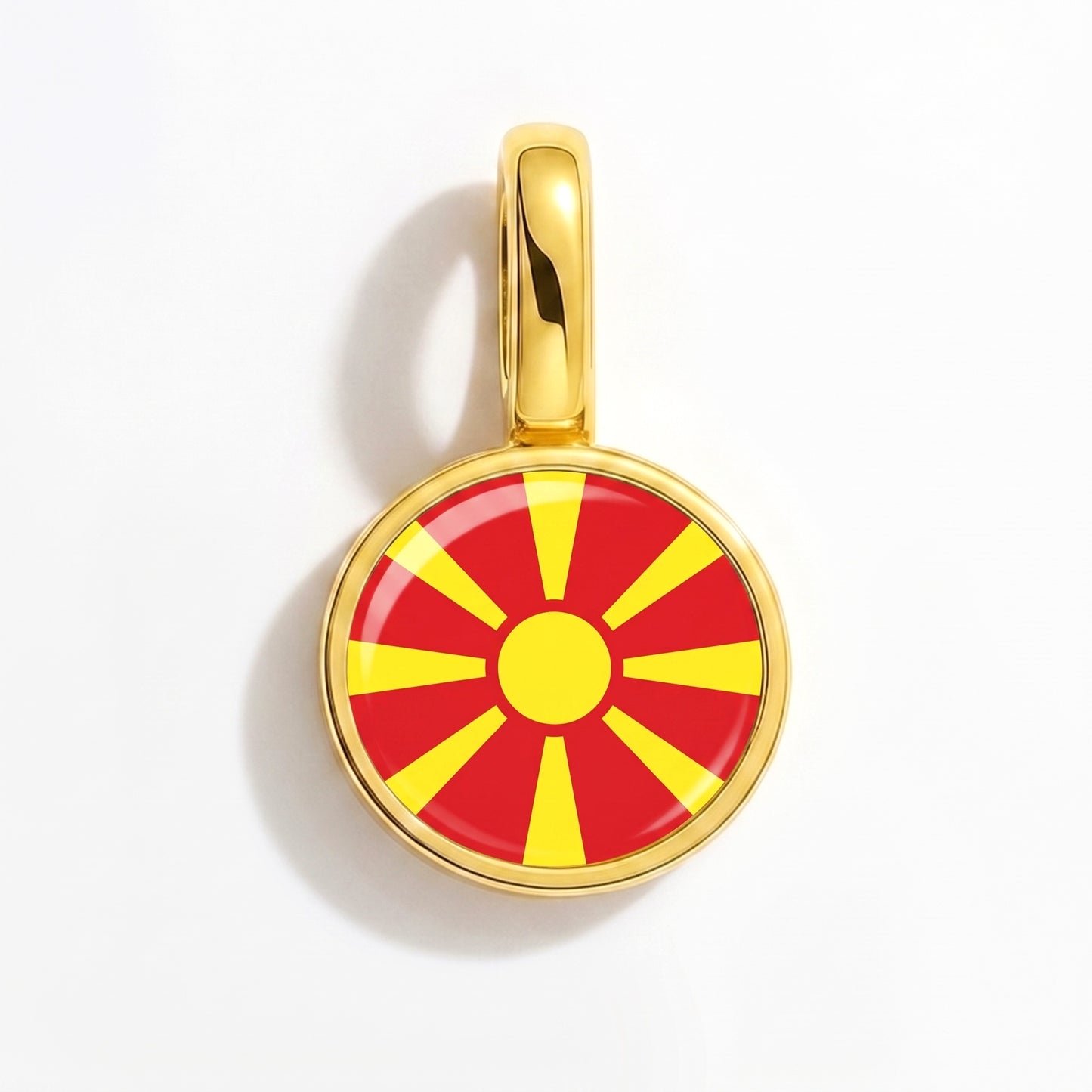 Charm vlag Noord-Macedonië – rond goud