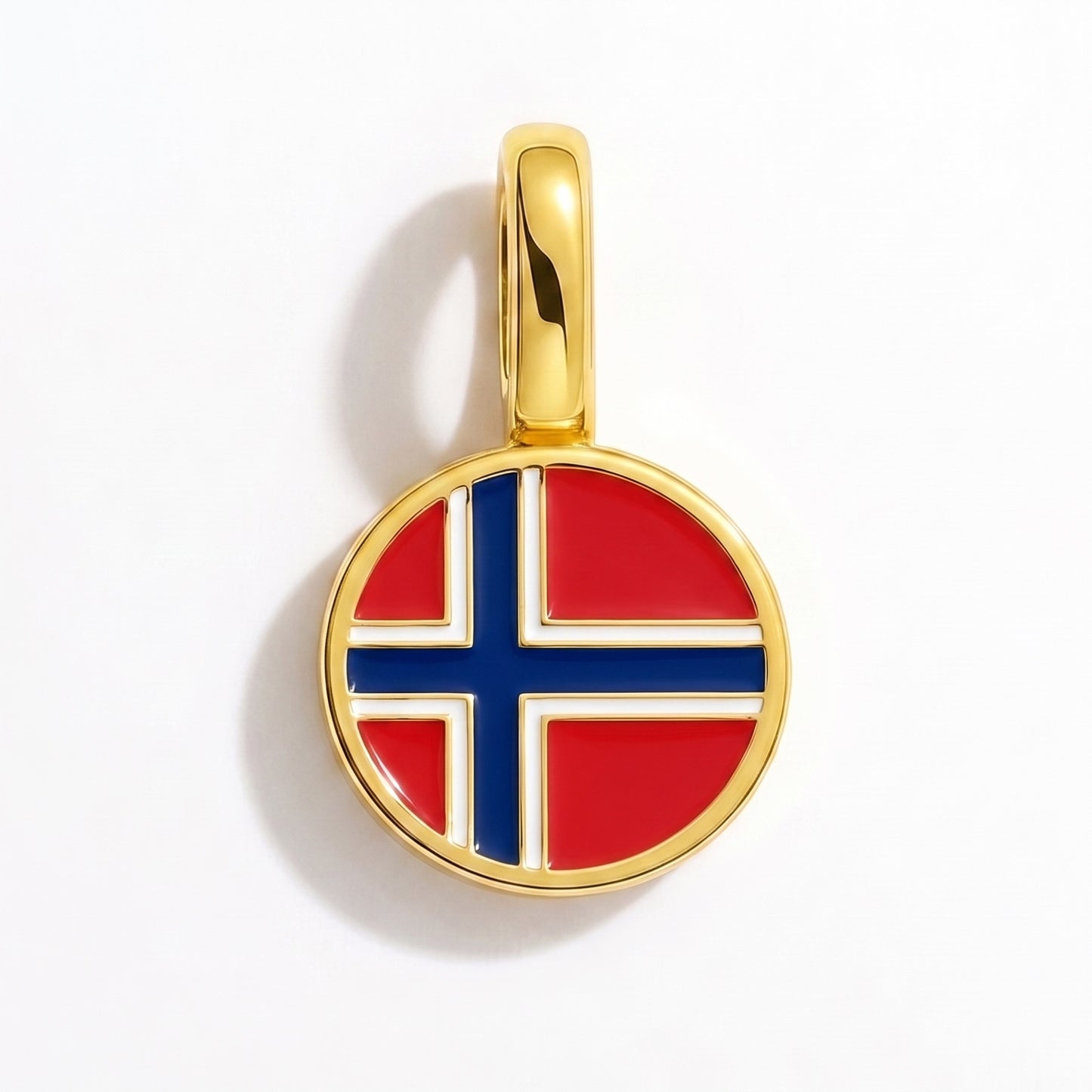 Charm vlag Noorwegen – rond goud