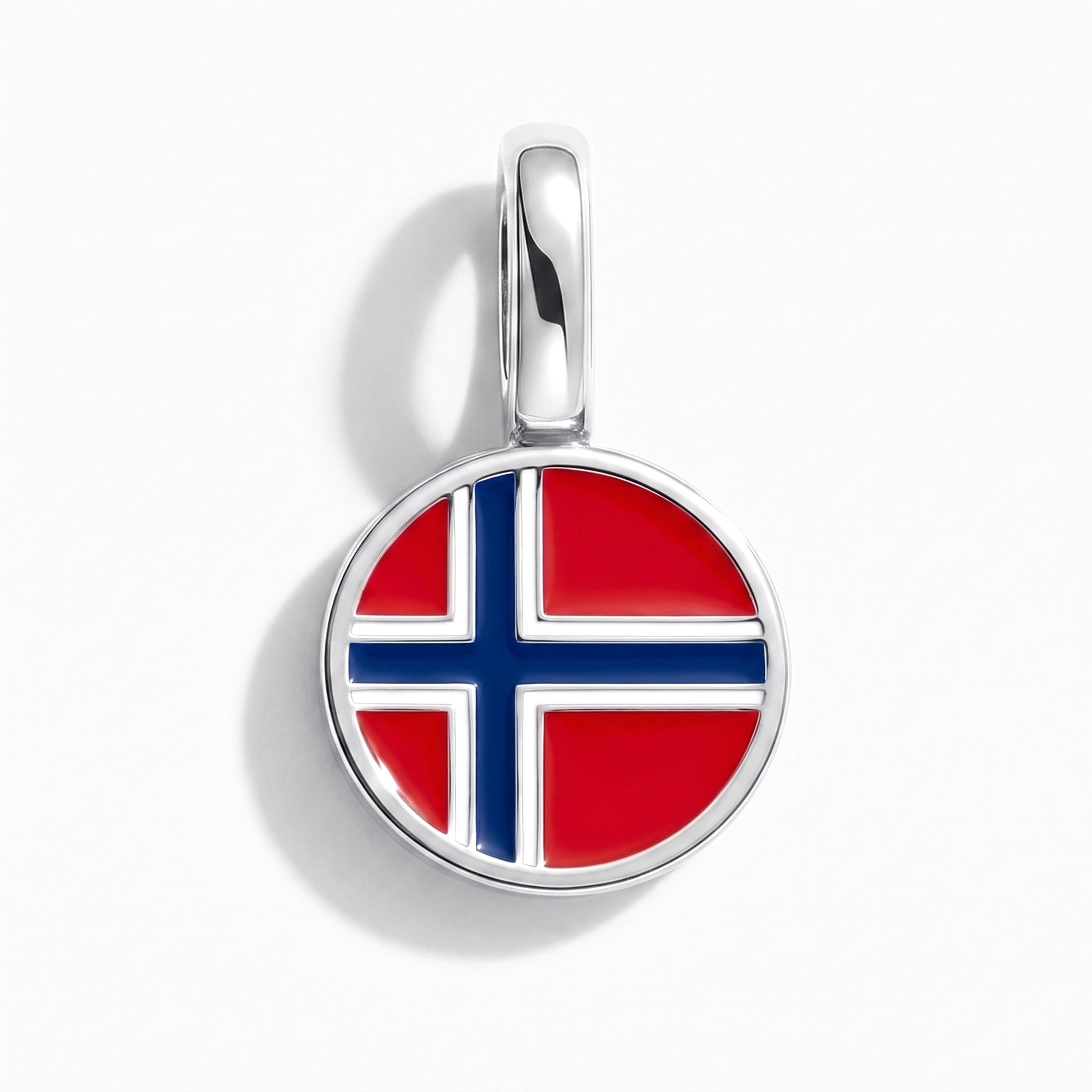 Charm vlag Noorwegen – rond zilver