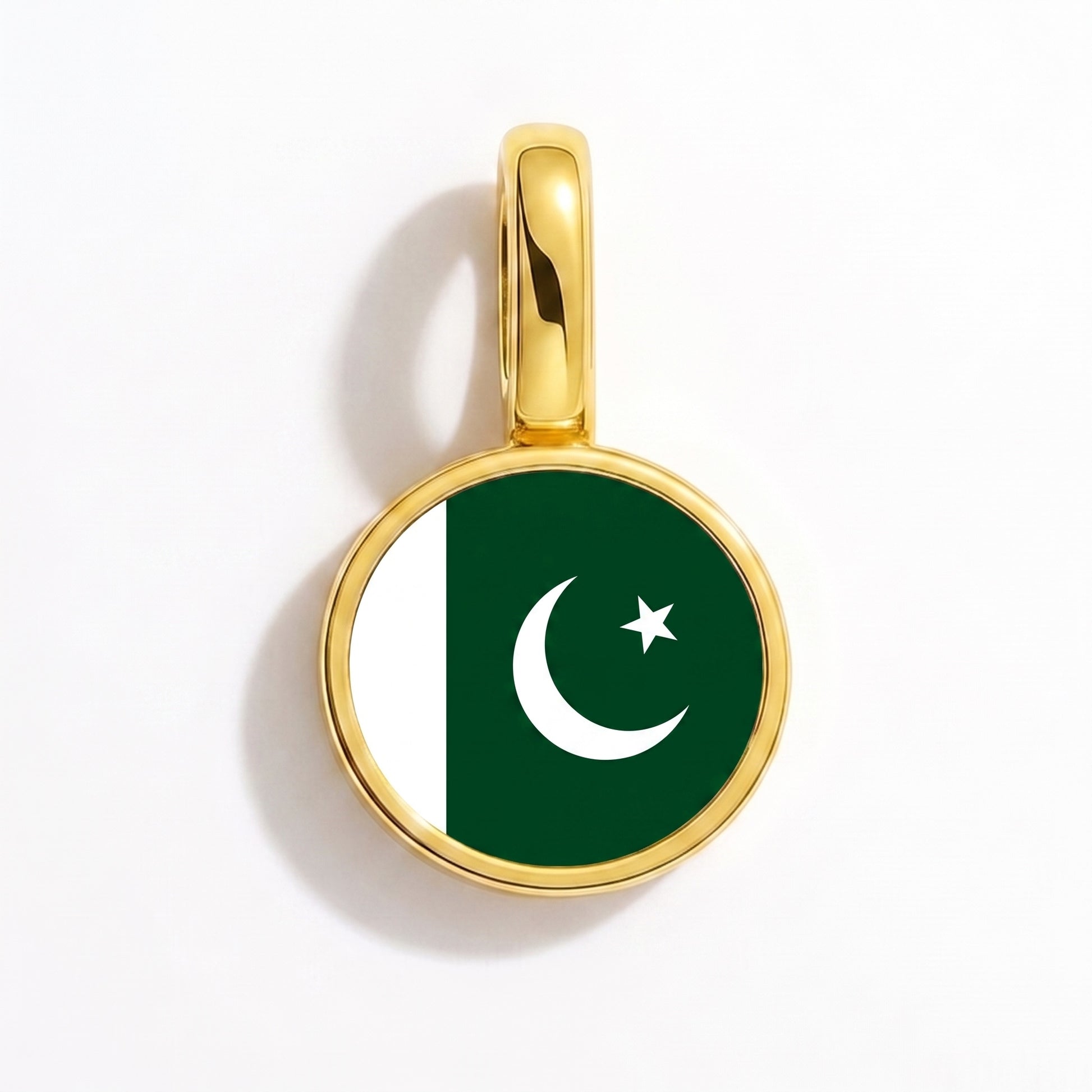 Charm vlag Pakistan – rond goud