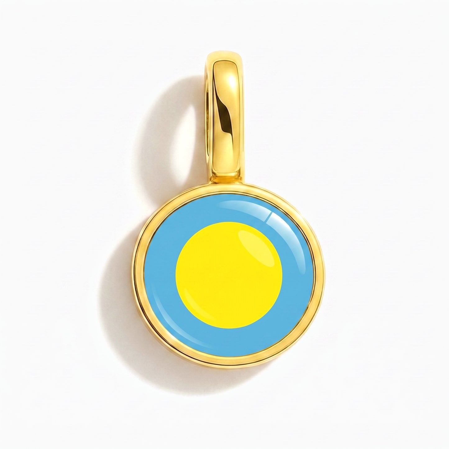 Charm vlag Palau – rond goud