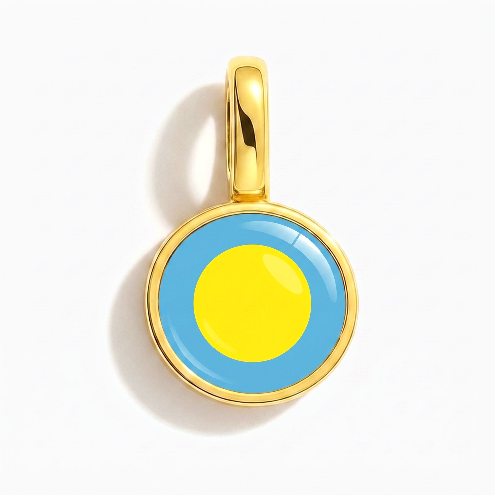 Charm vlag Palau – rond goud