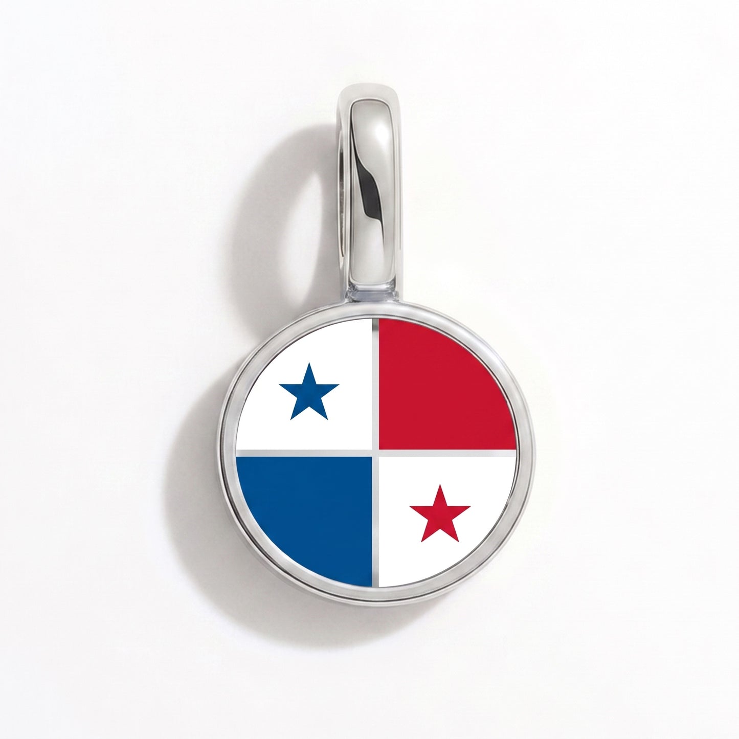 Charm vlag Panama – rond zilver