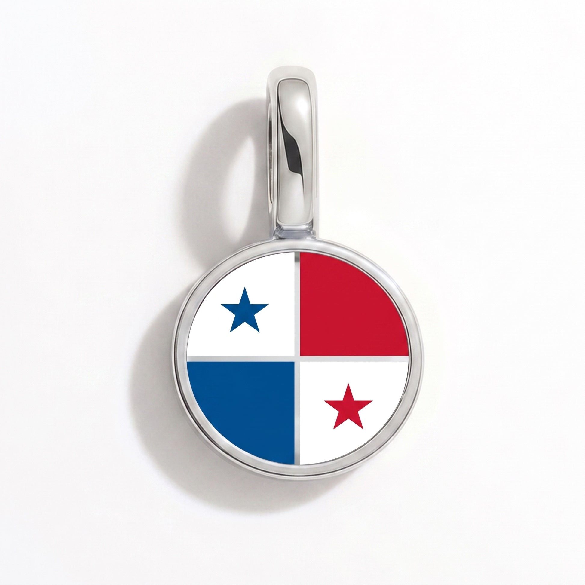 Charm vlag Panama – rond zilver