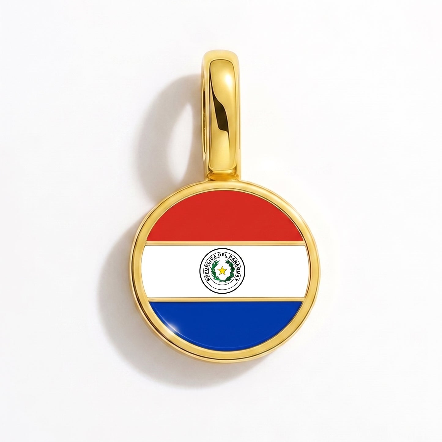 Charm vlag Paraguay – rond goud