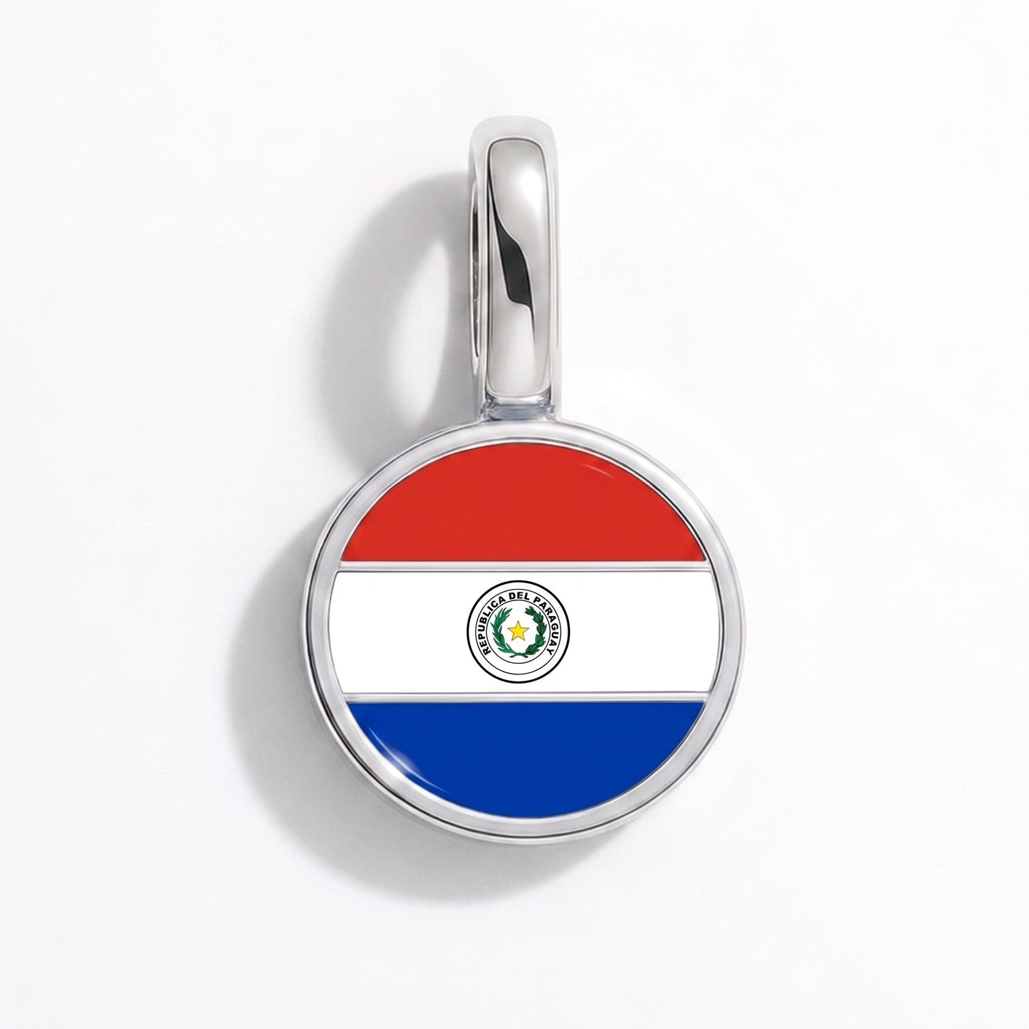 Charm vlag Paraguay – rechthoekig zilver