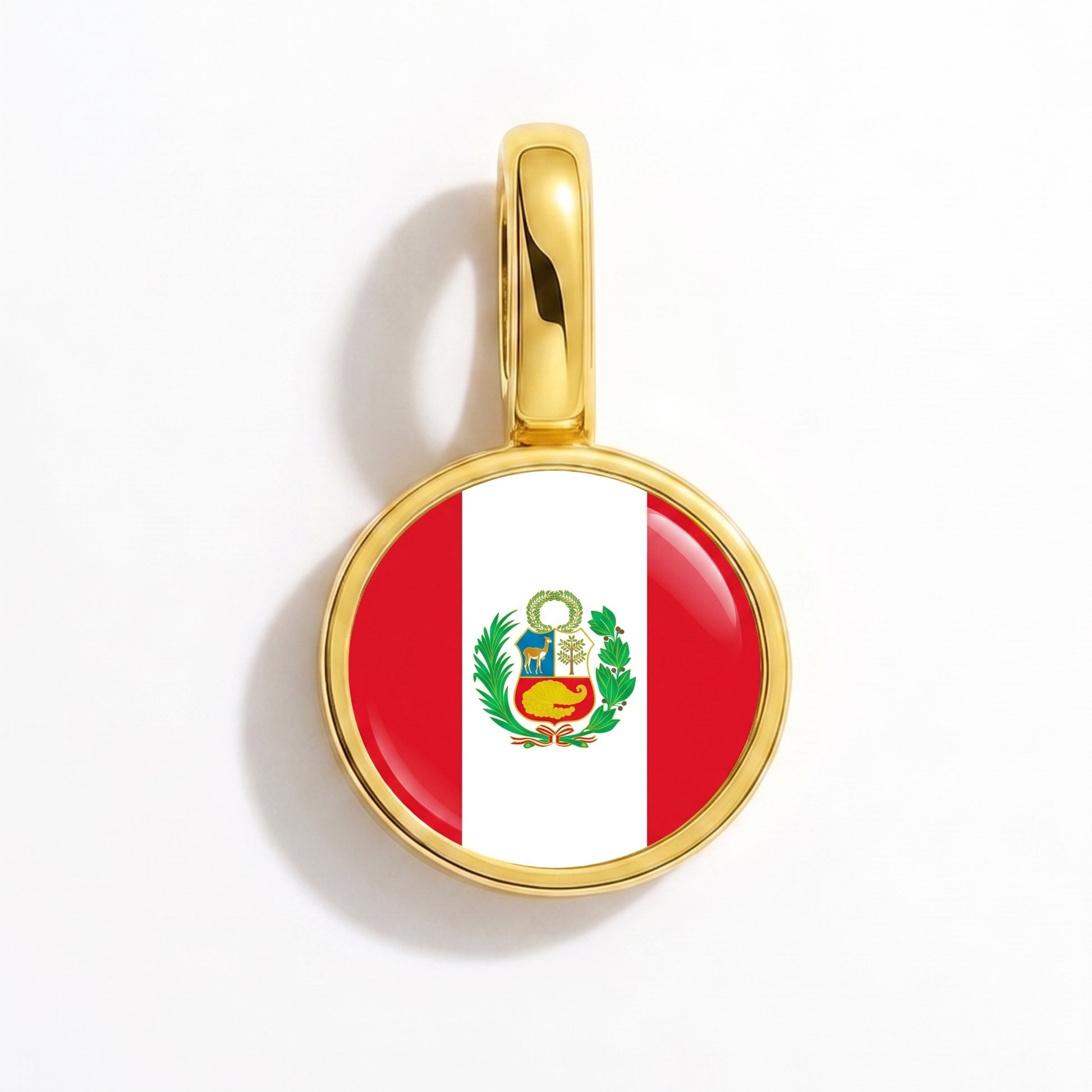 Charm vlag Peru – rond goud