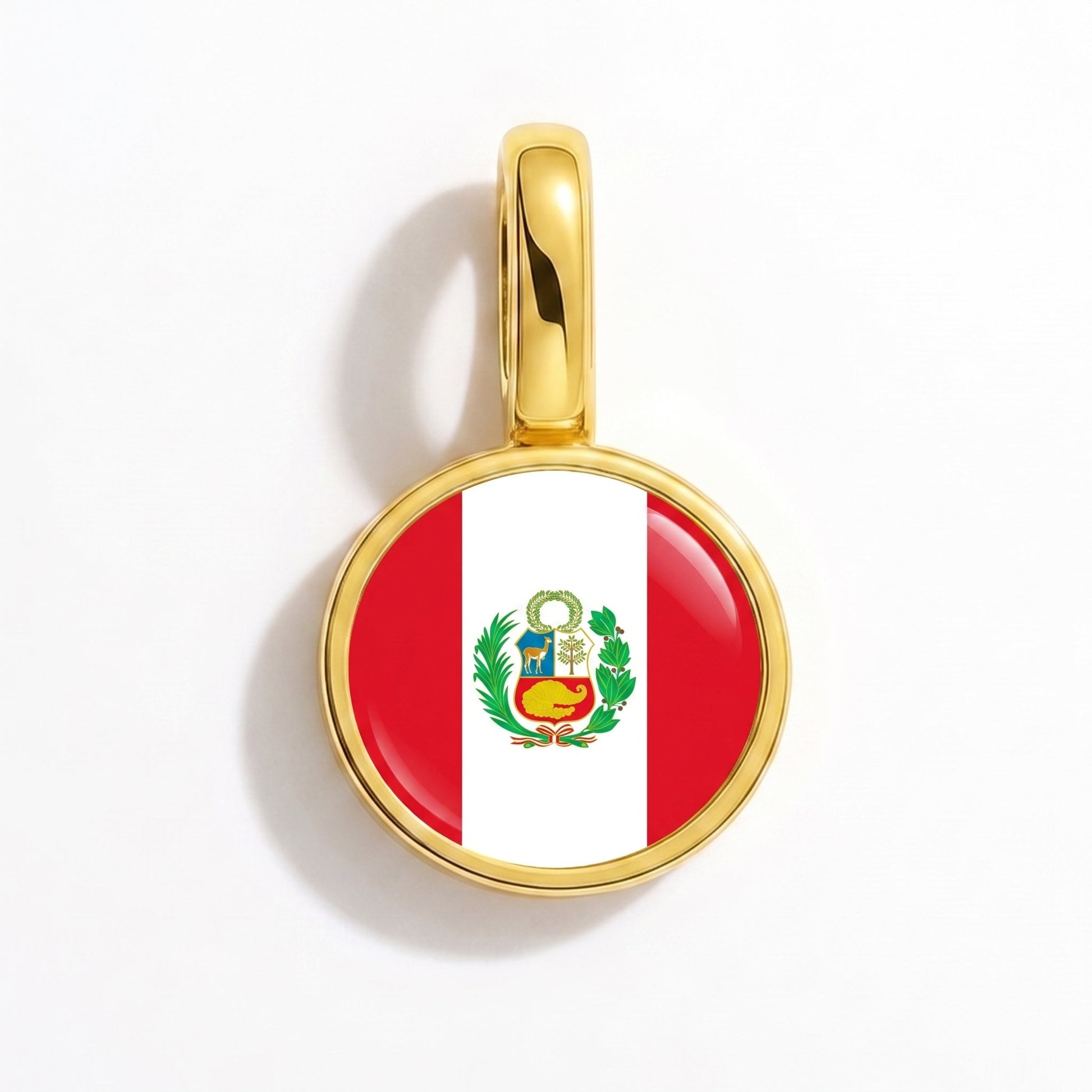 Charm vlag Peru – rechthoekig goud