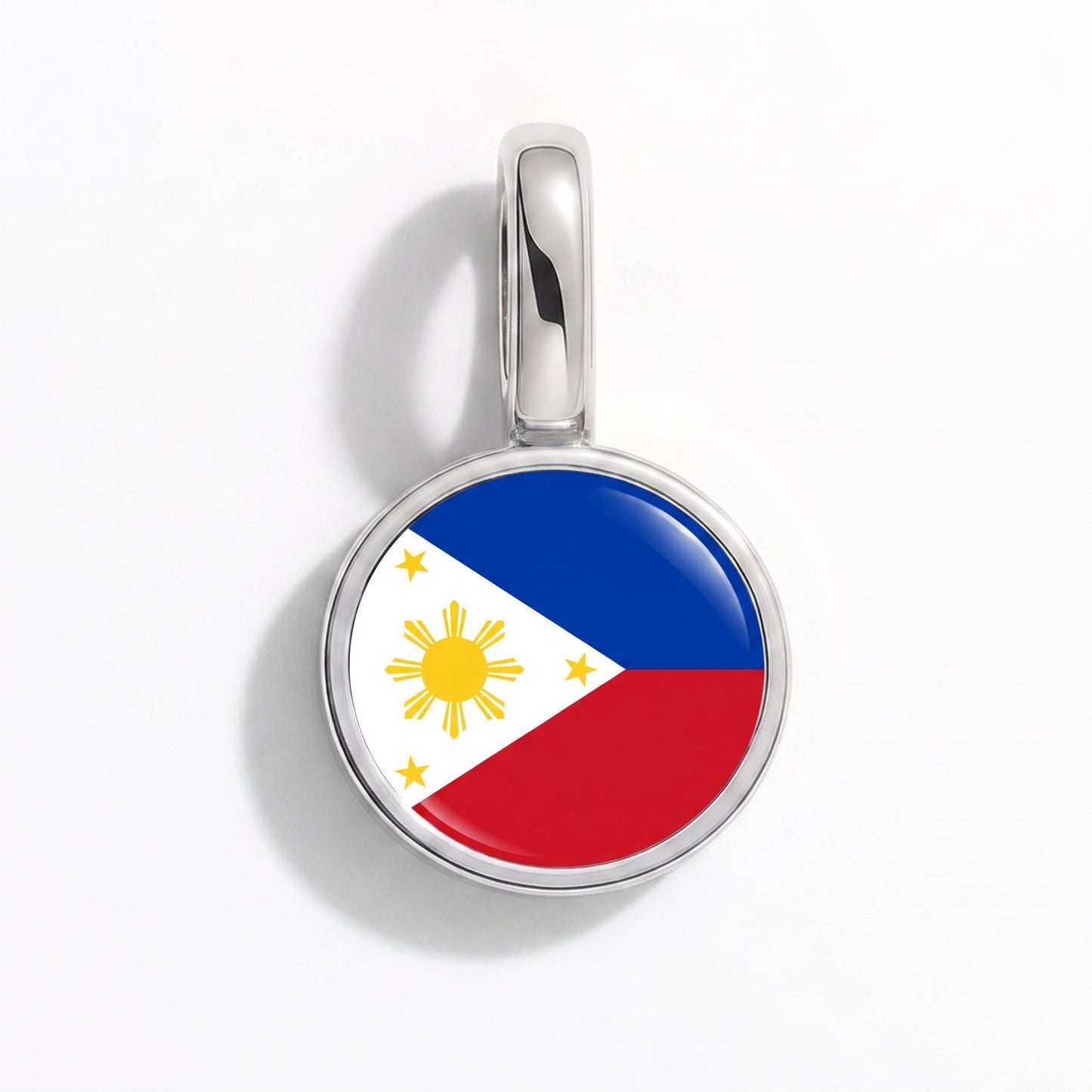Charm vlag Filipijnen – rond zilver