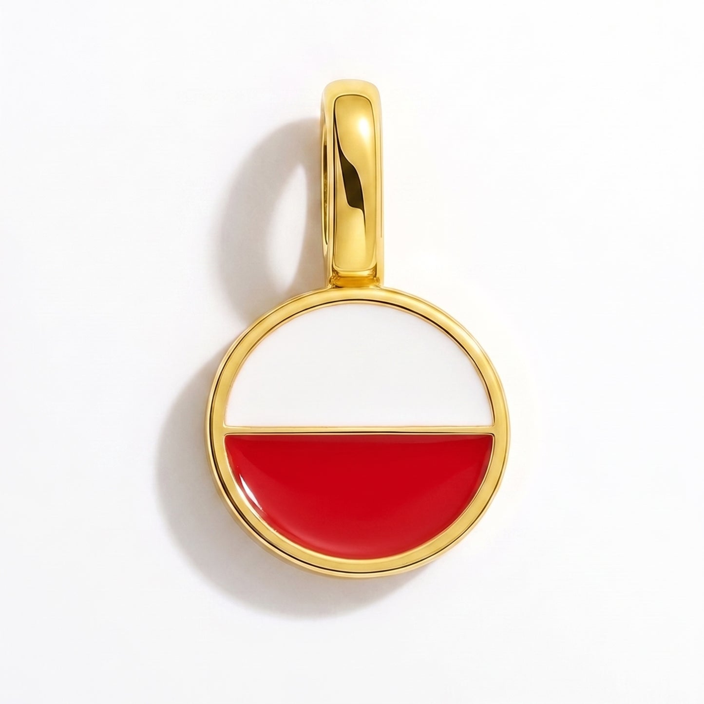 Charm vlag Polen – rond goud