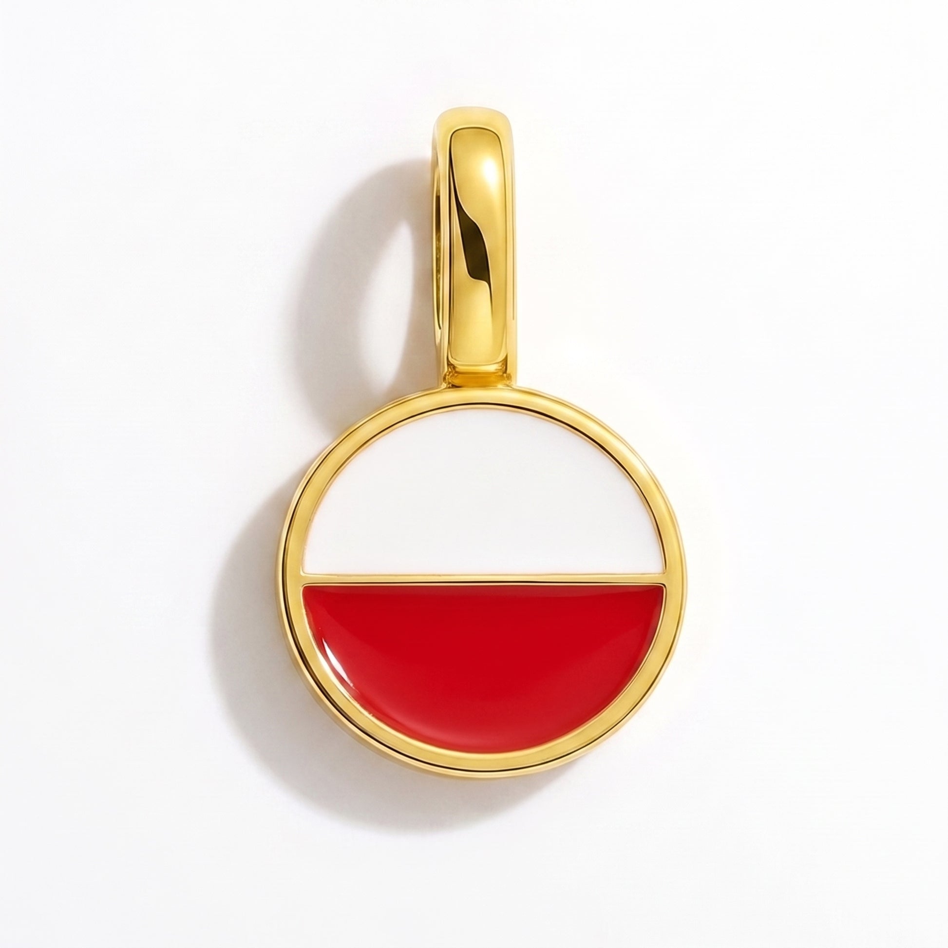 Charm vlag Polen – rond goud