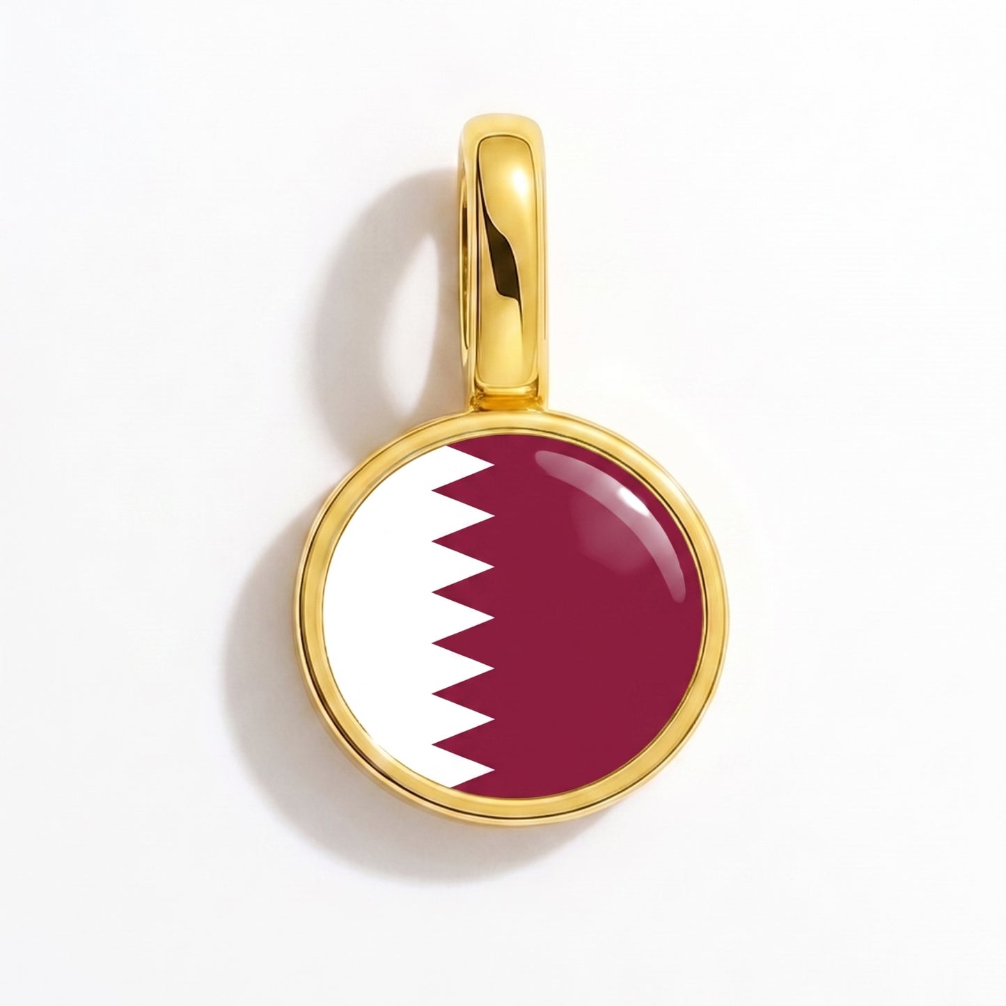 Charm vlag Qatar – rond goud