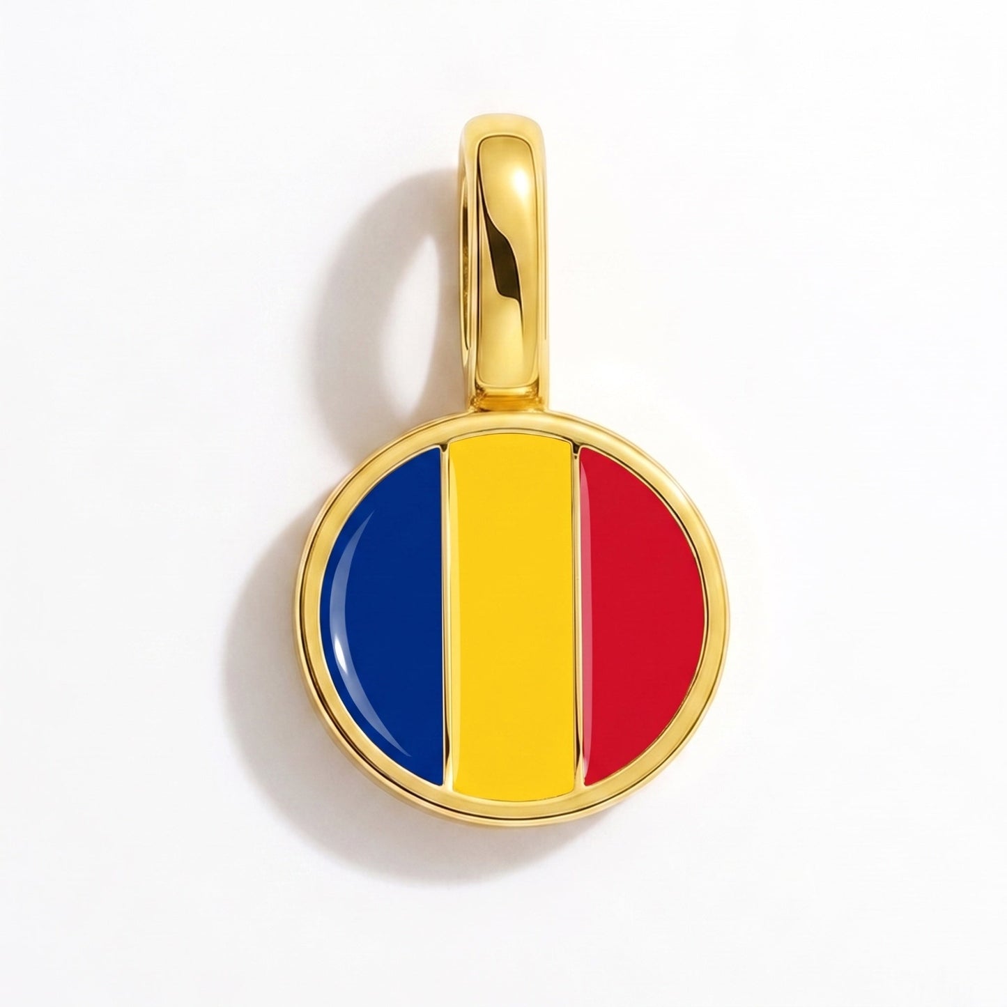 Charm vlag Roemenië – rechthoekig goud