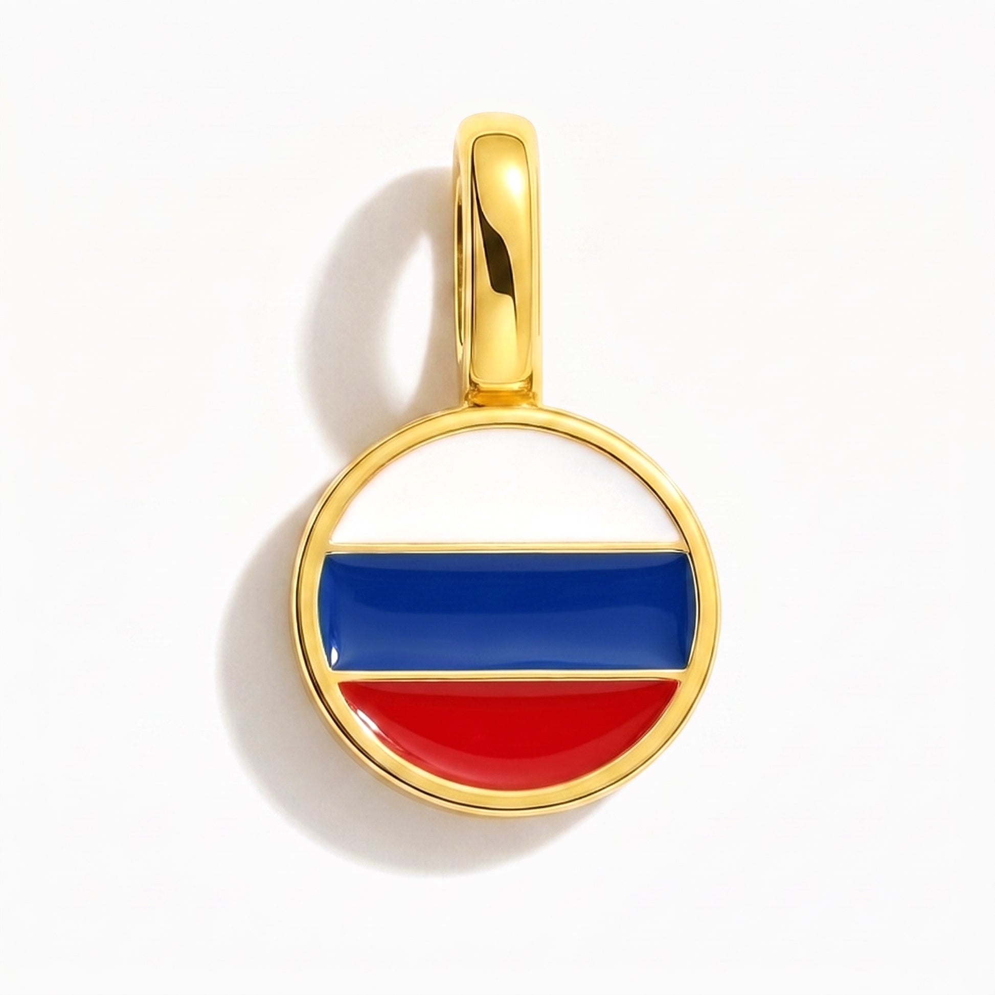 Charm vlag Rusland – rond goud
