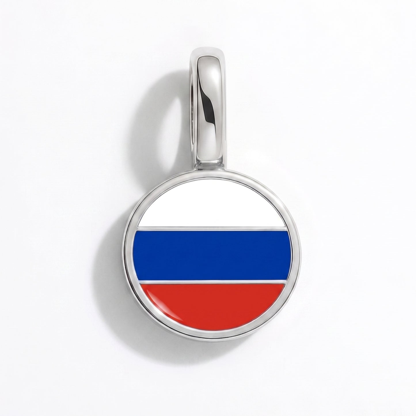 Charm vlag Rusland – rond zilver