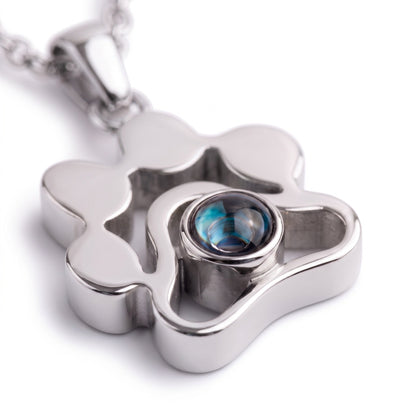 Gepersonaliseerde ketting met pootafdruk en foto